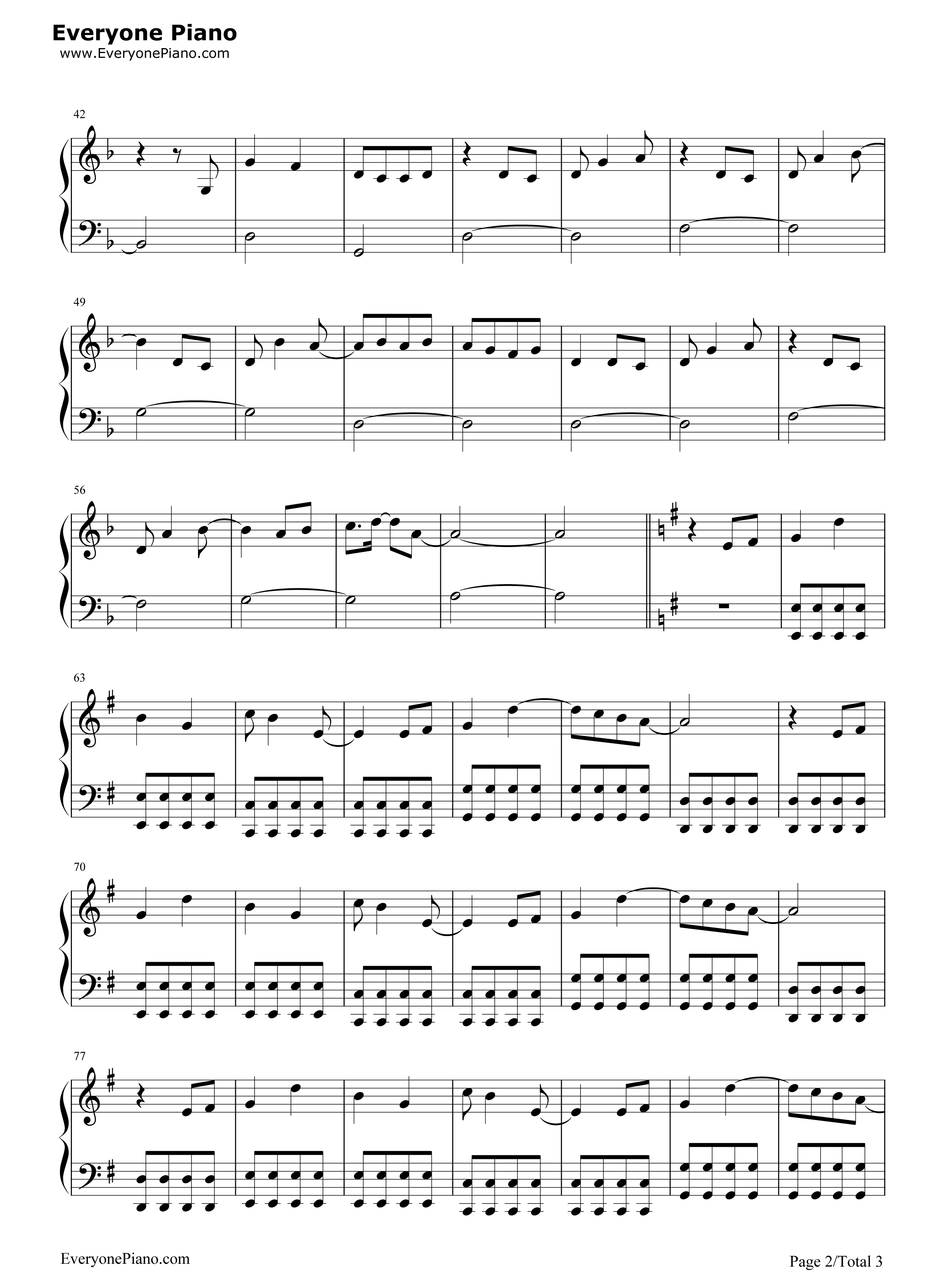 心之焰钢琴谱_邓紫棋