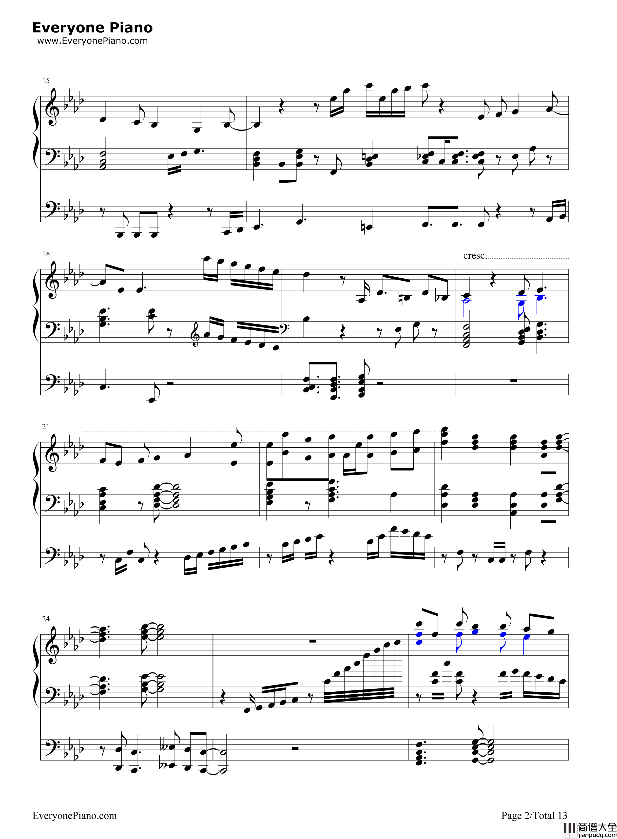 星を辿れば钢琴谱_大原ゆい子