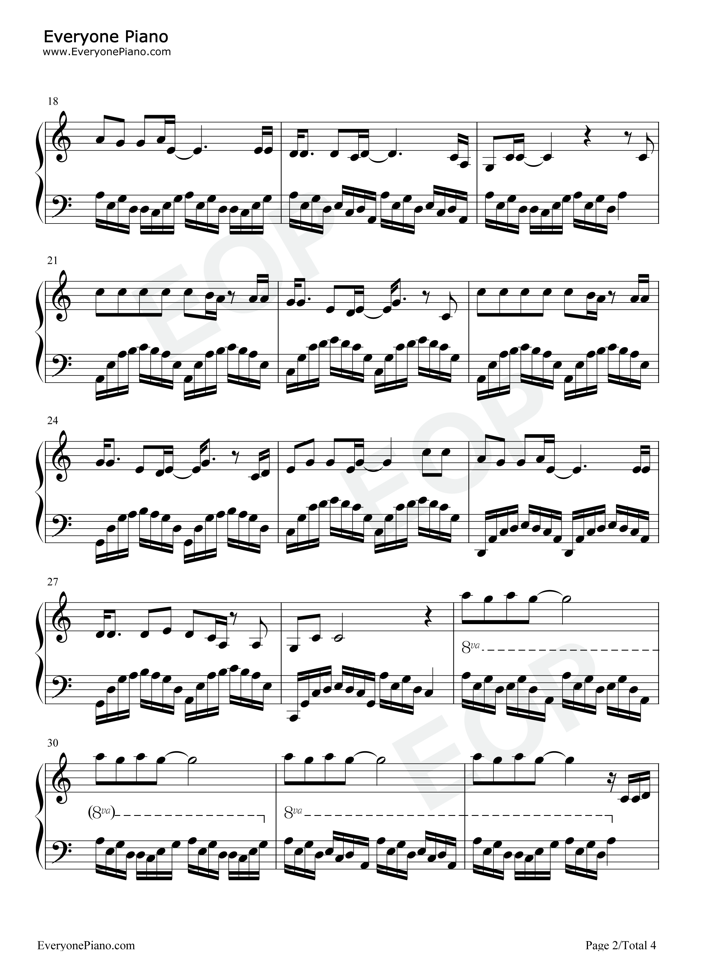 水中花钢琴谱_郁可唯