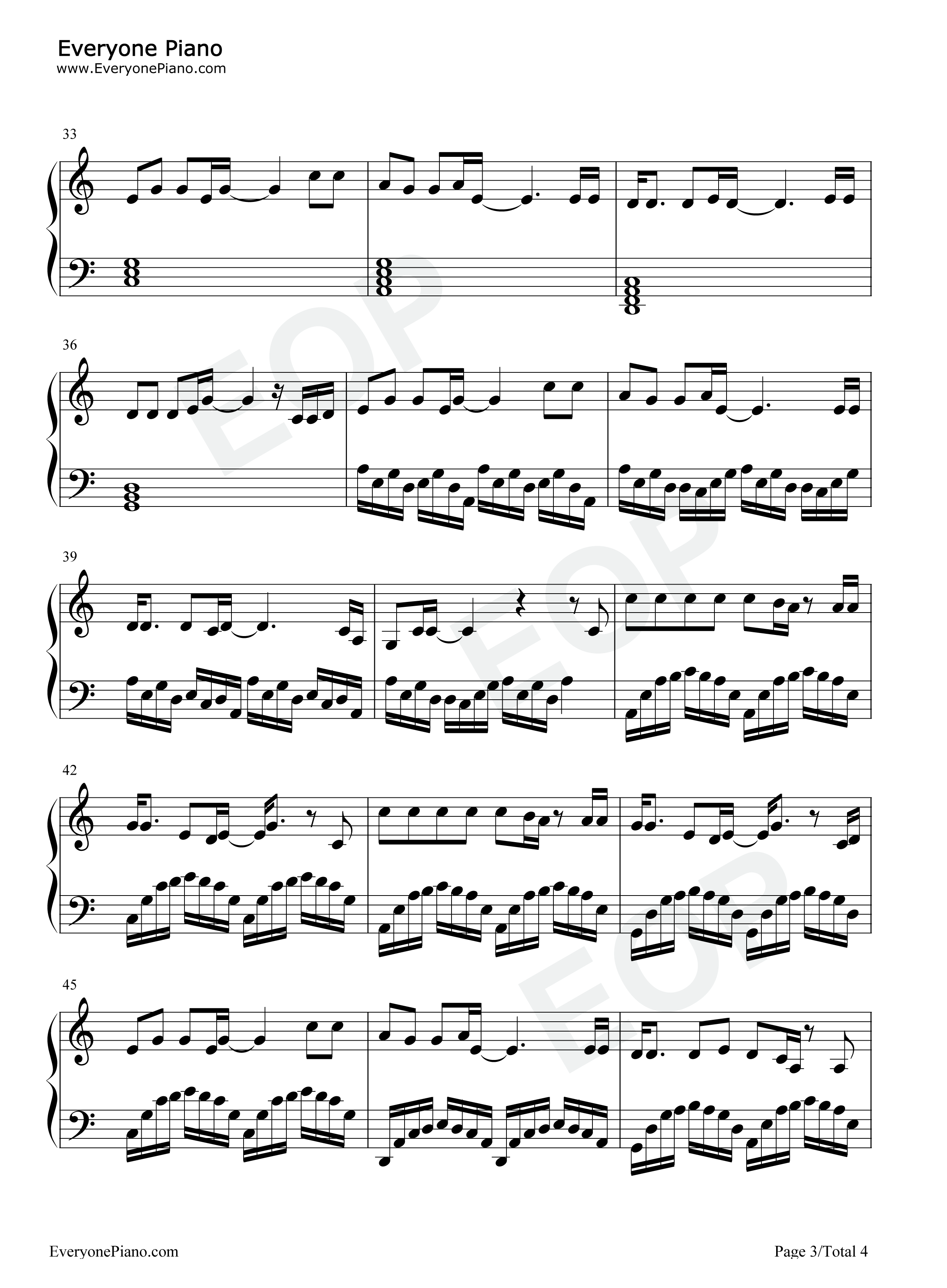 水中花钢琴谱_郁可唯