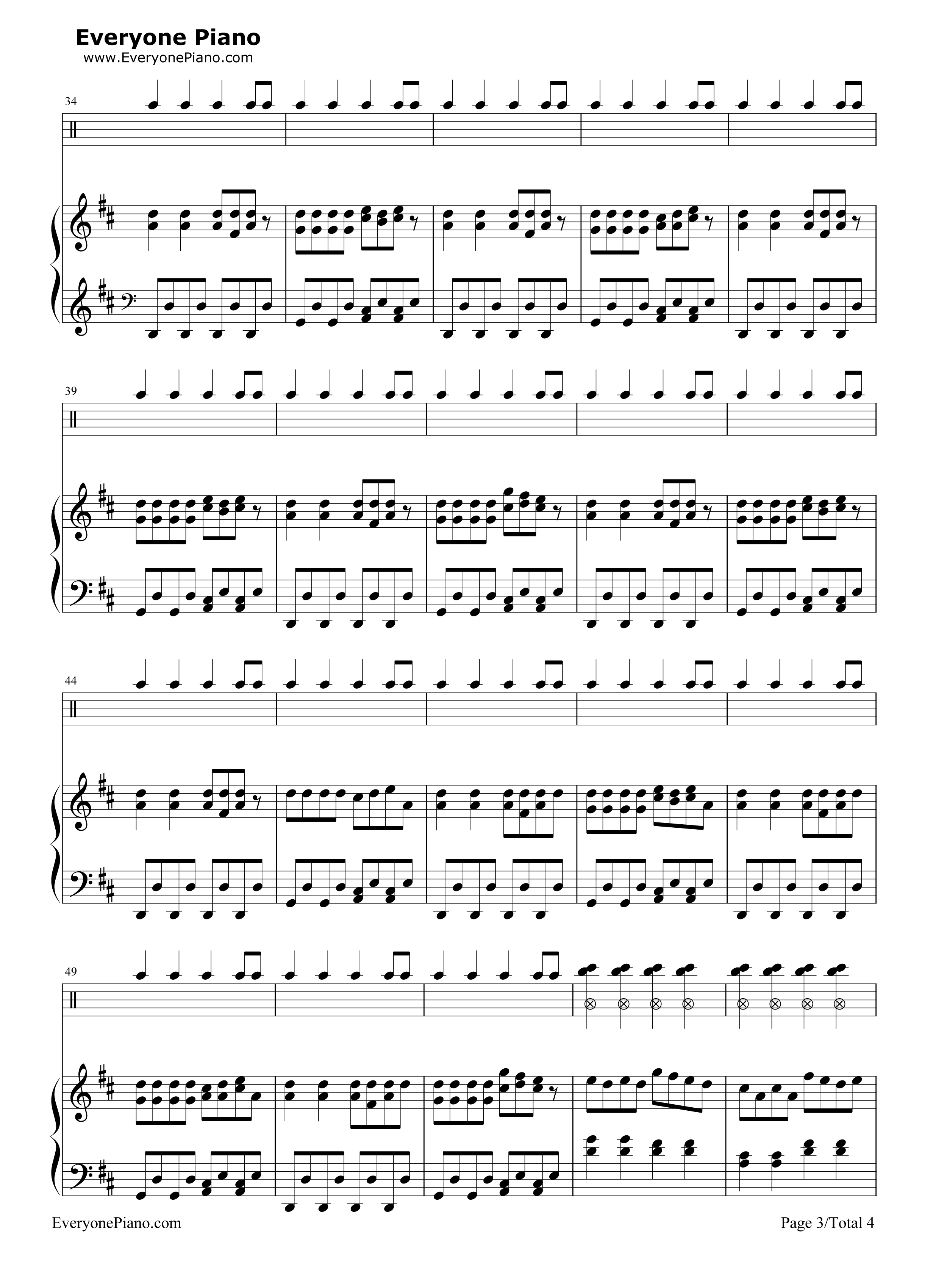 圆周率之歌钢琴谱_初音未来