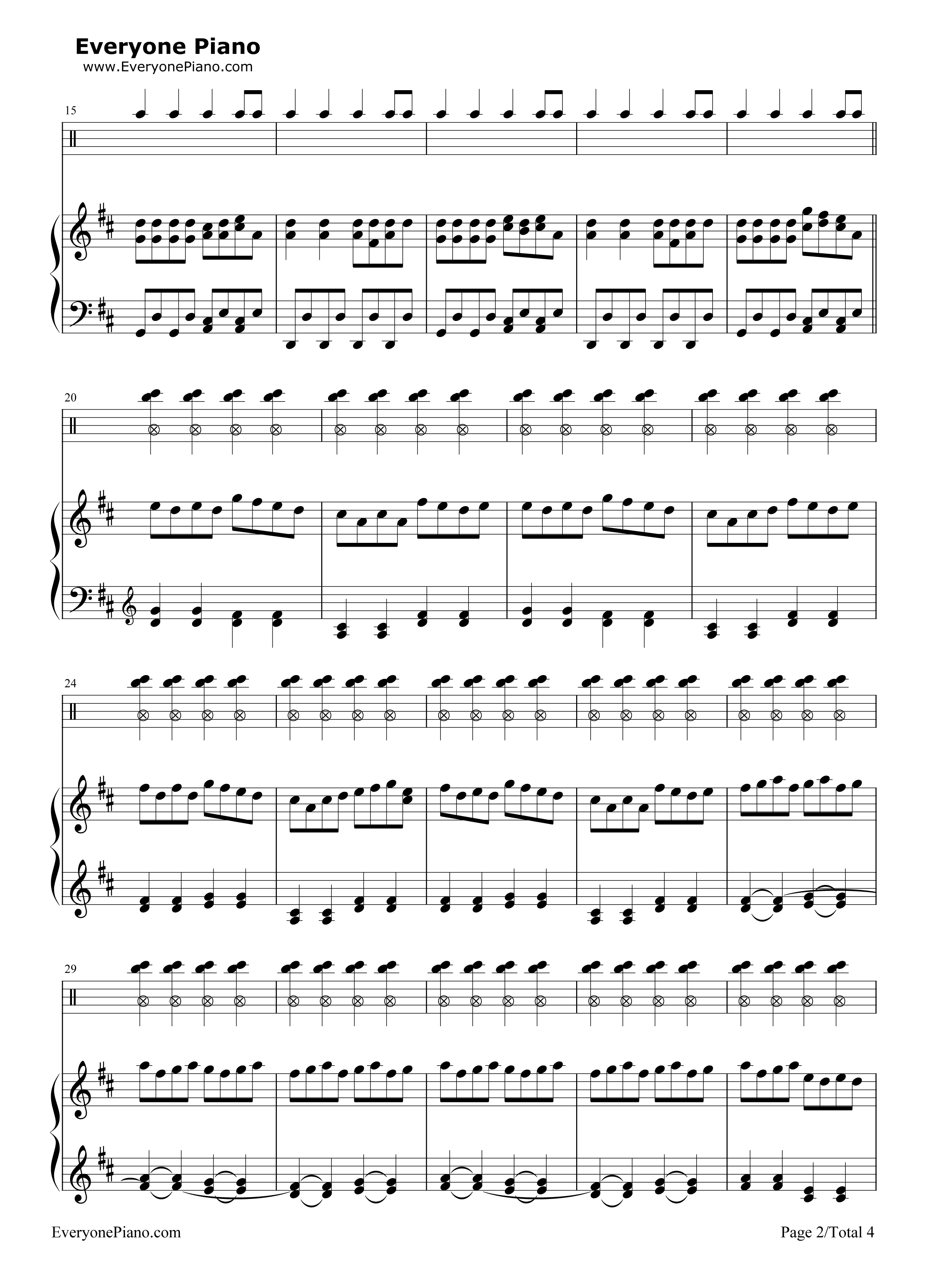 圆周率之歌钢琴谱_初音未来