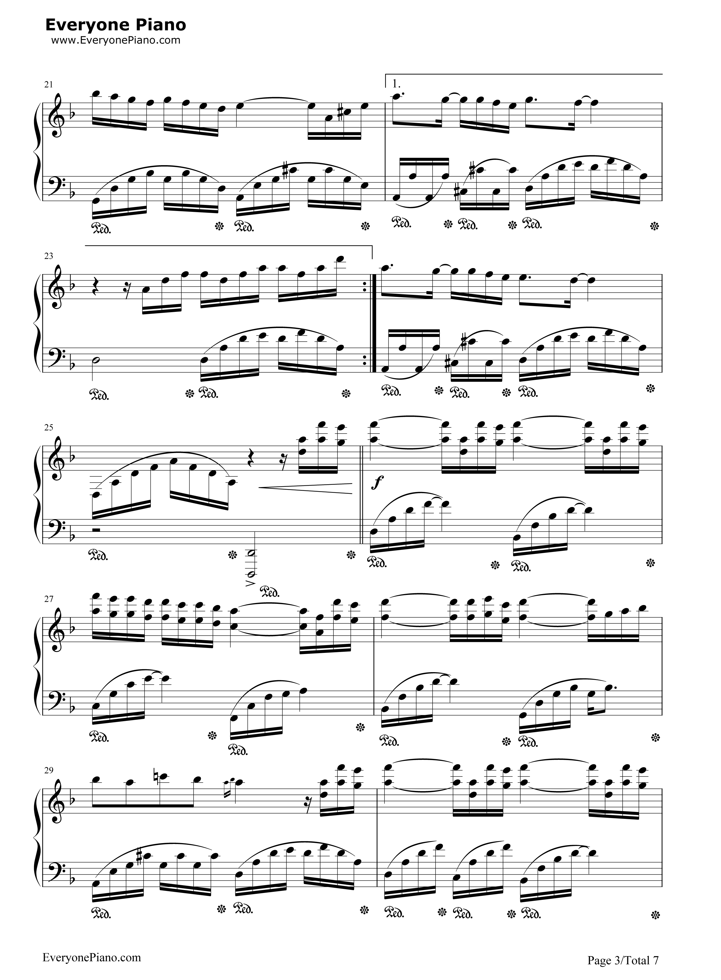 亲亲宝贝钢琴谱_理查德•克莱德曼