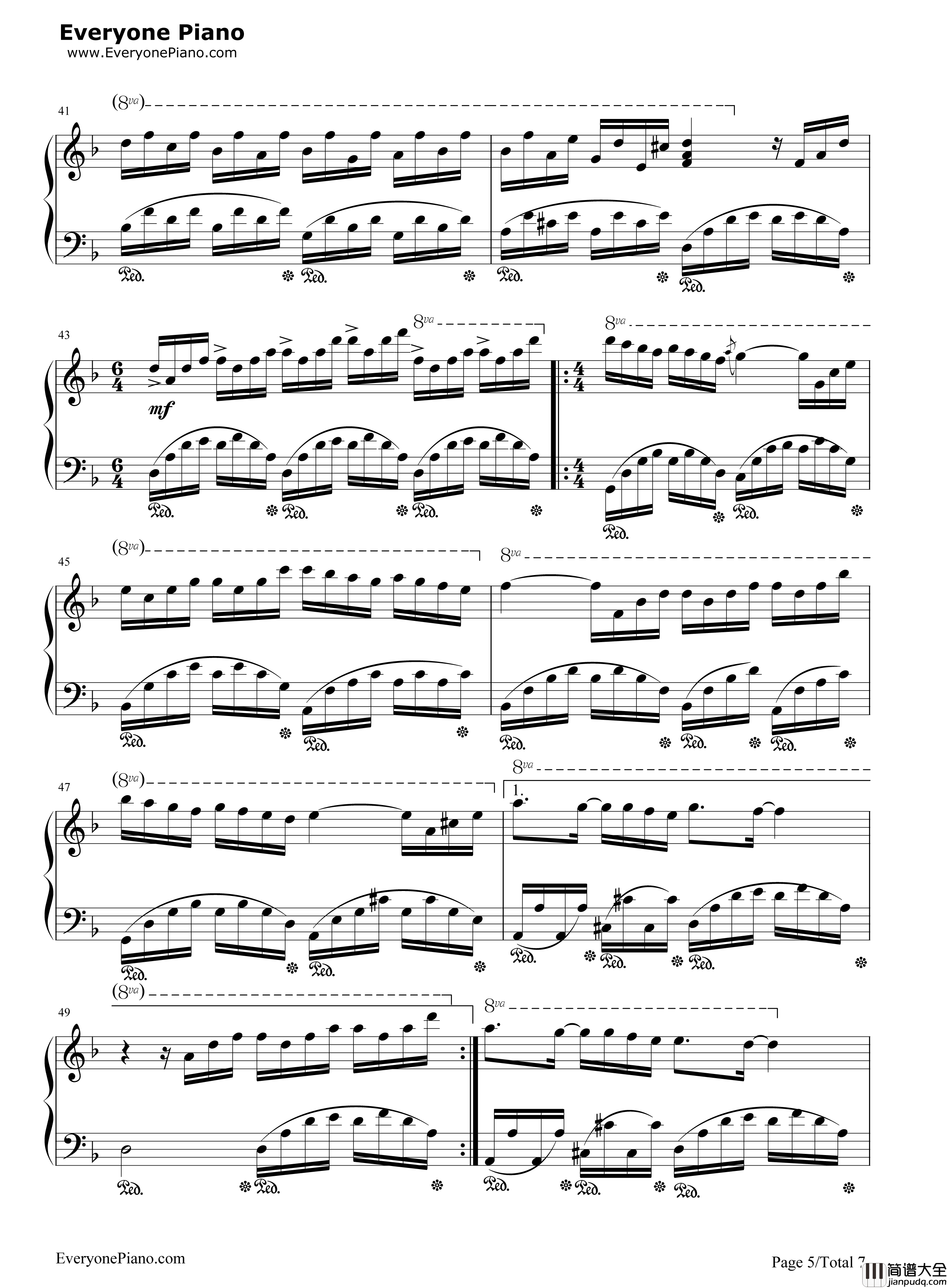 亲亲宝贝钢琴谱_理查德•克莱德曼