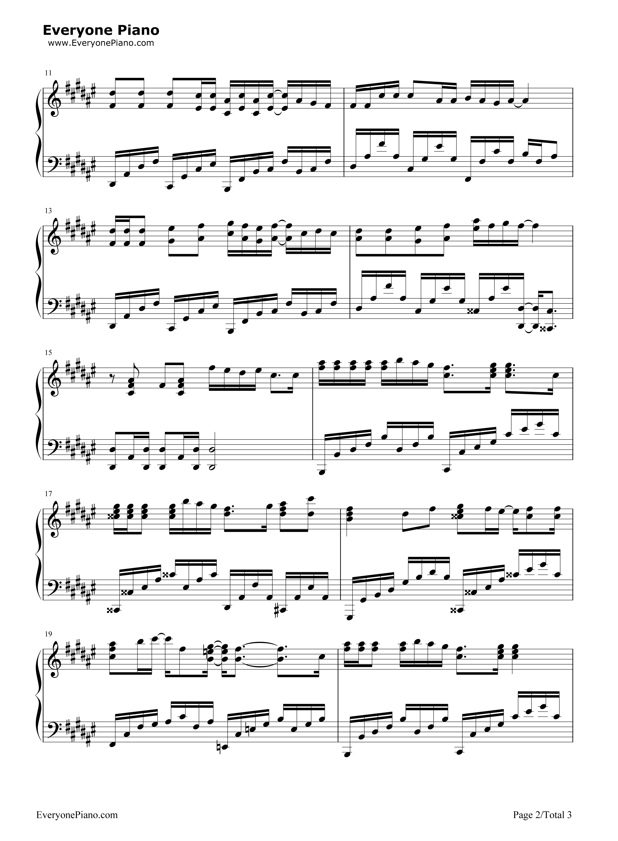 サリシノハラ钢琴谱_初音ミクAppend