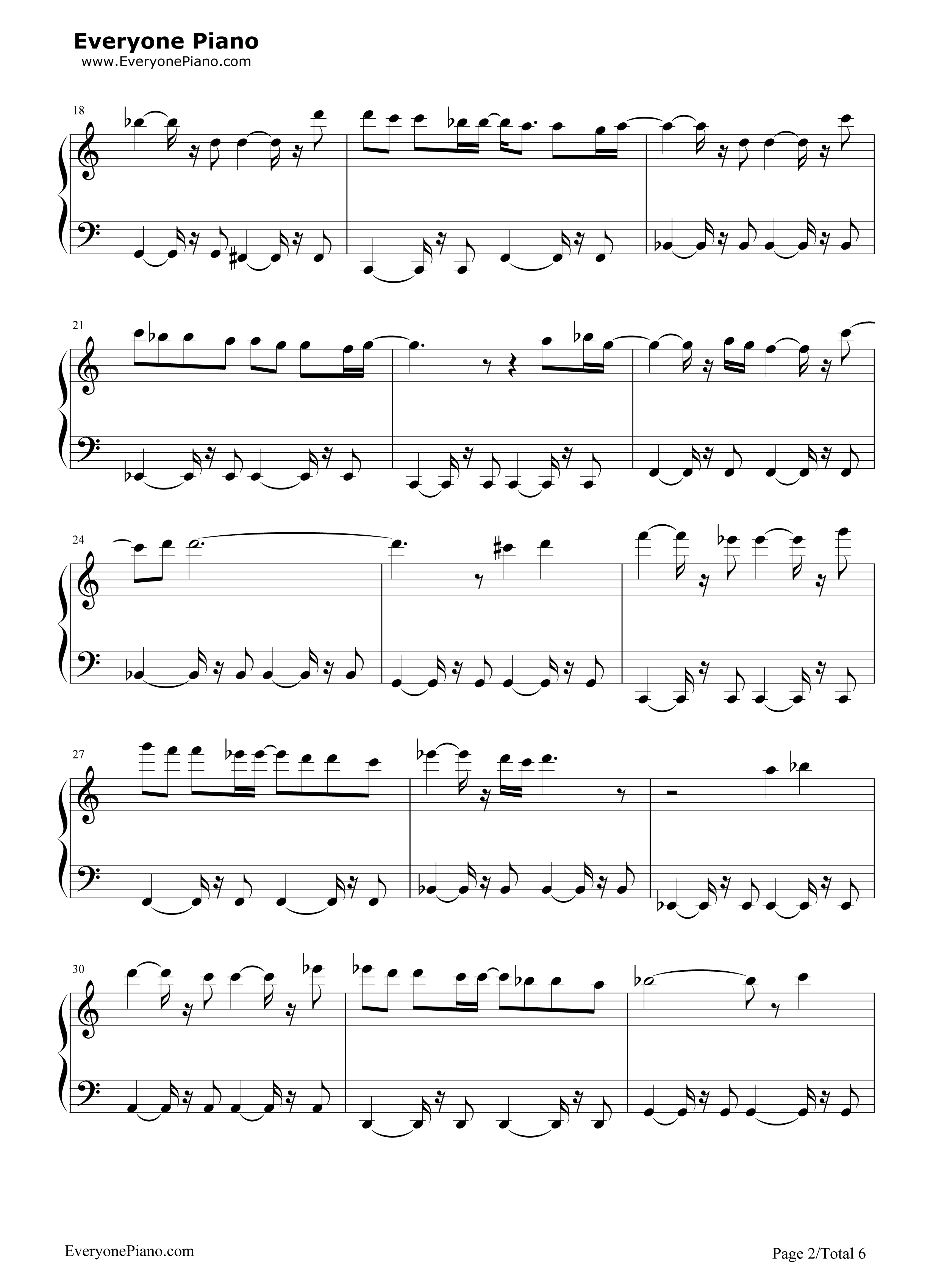 You're_My_Everything钢琴谱_Santa_Esmeralda