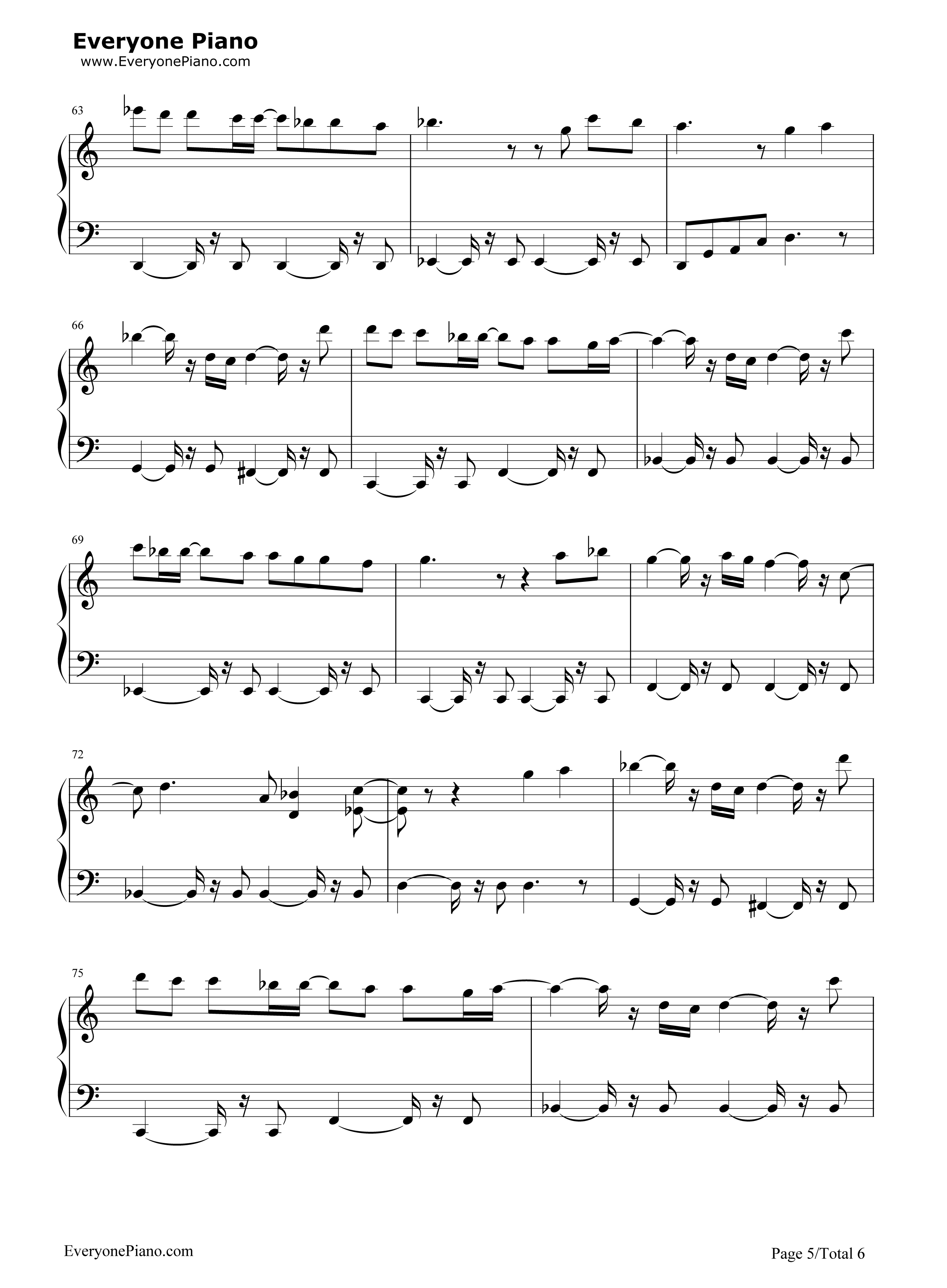 You're_My_Everything钢琴谱_Santa_Esmeralda