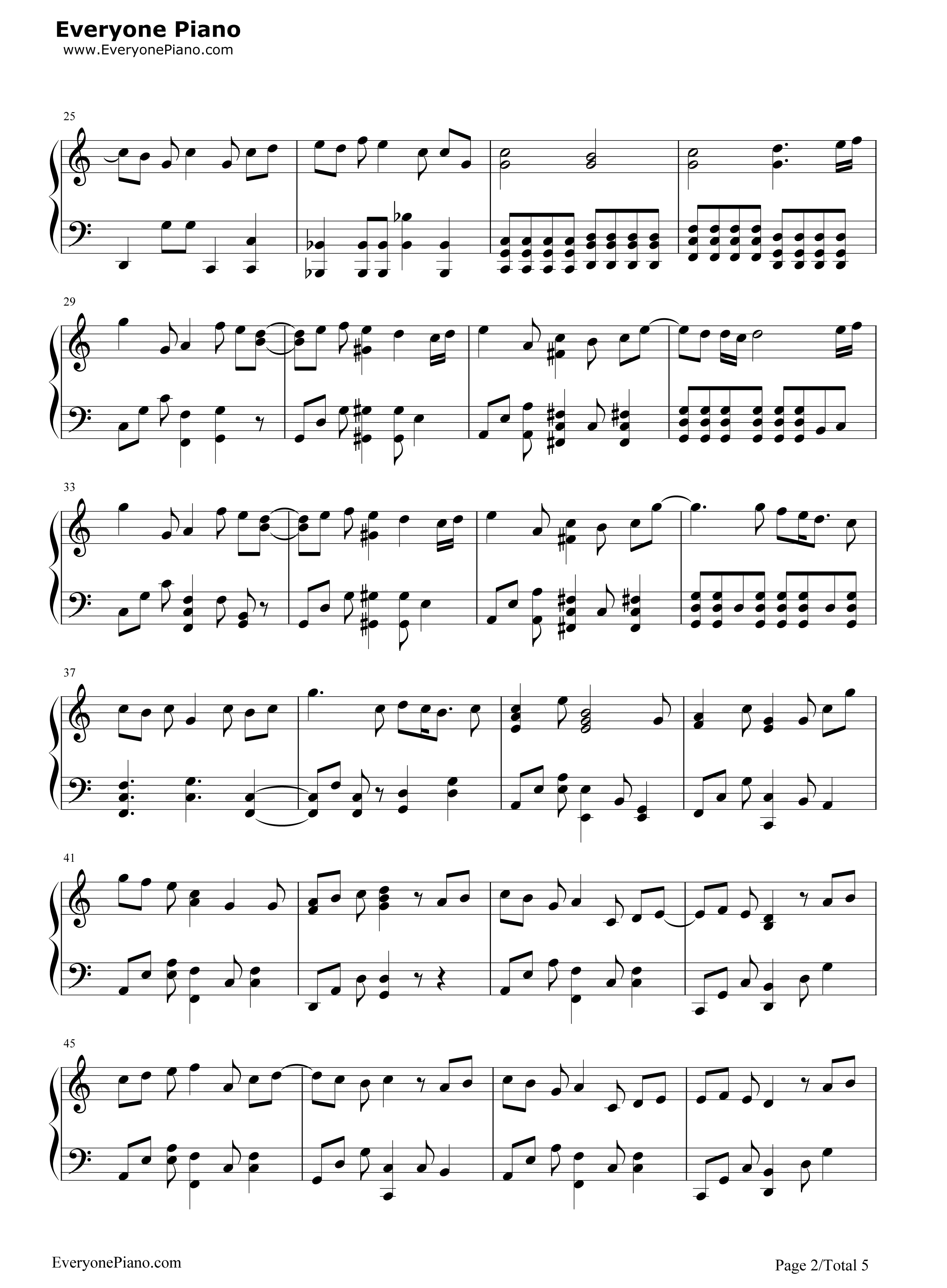 果てない空钢琴谱_岚