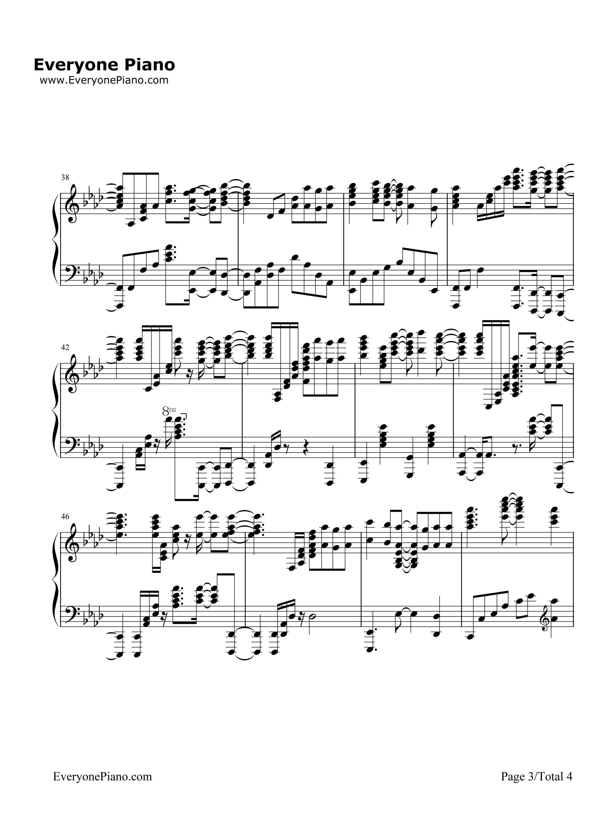 Overfly钢琴谱_春奈露娜