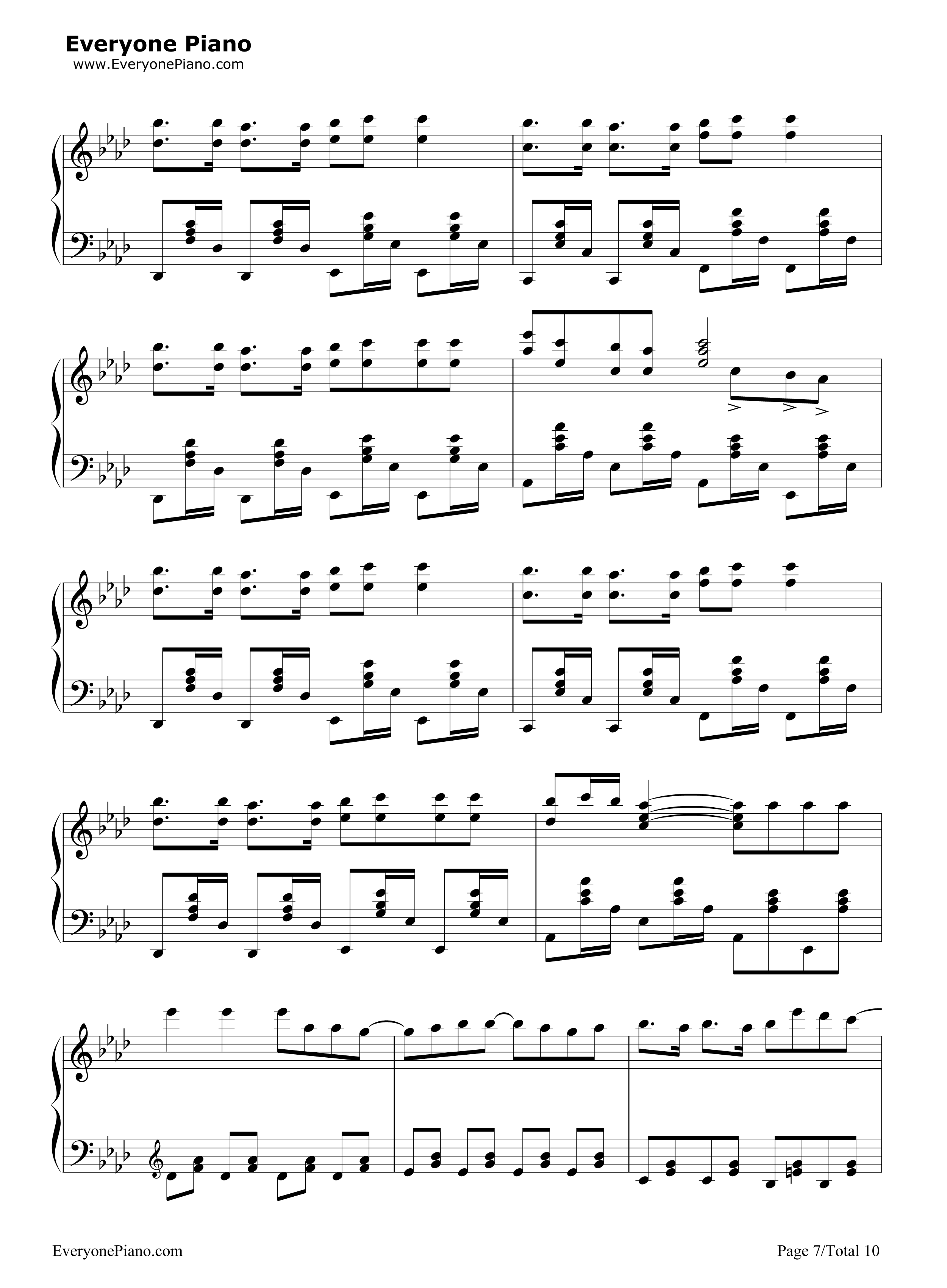 神のまにまに钢琴谱_初音未来_镜音双子_GUMI