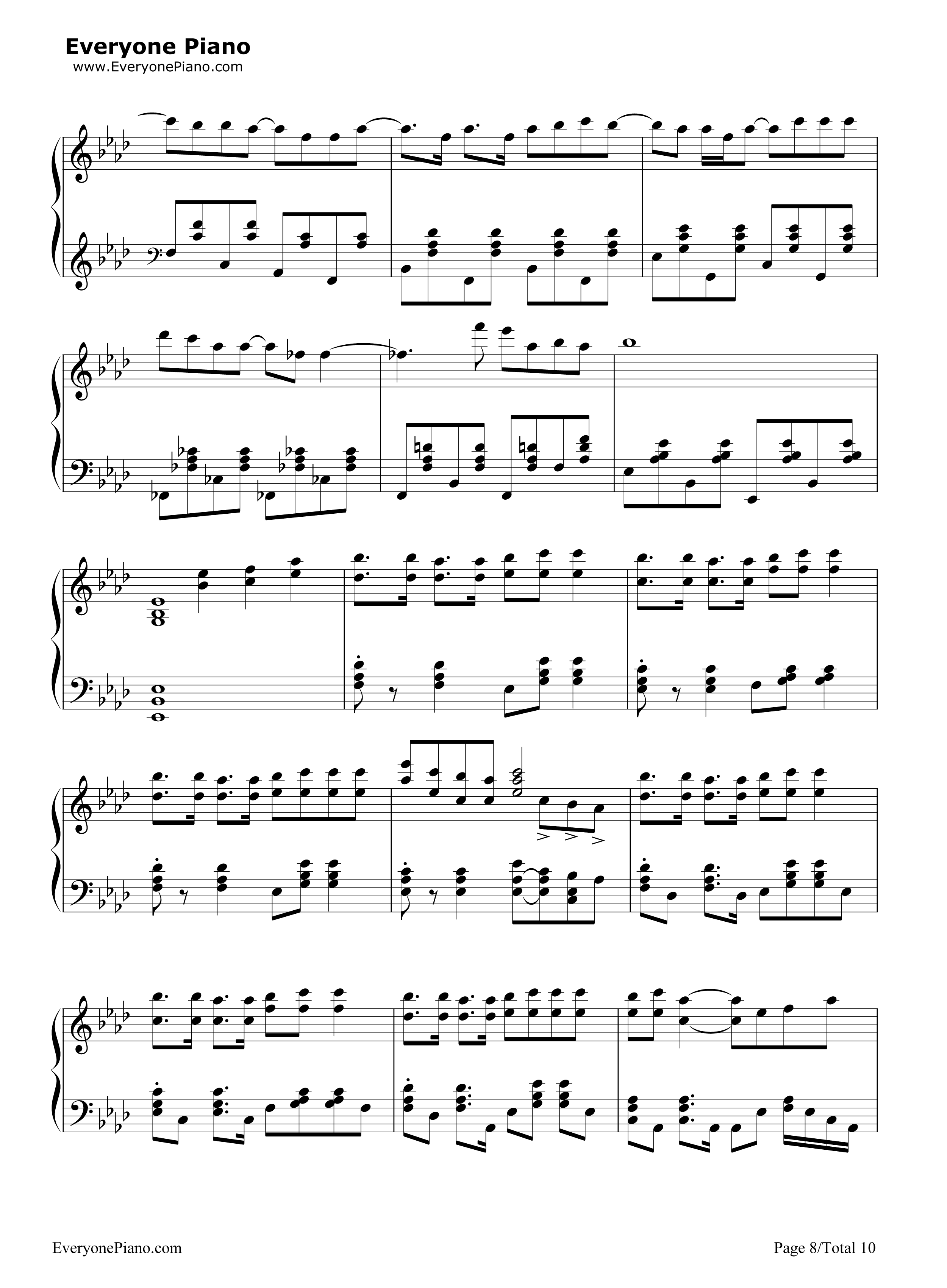 神のまにまに钢琴谱_初音未来_镜音双子_GUMI