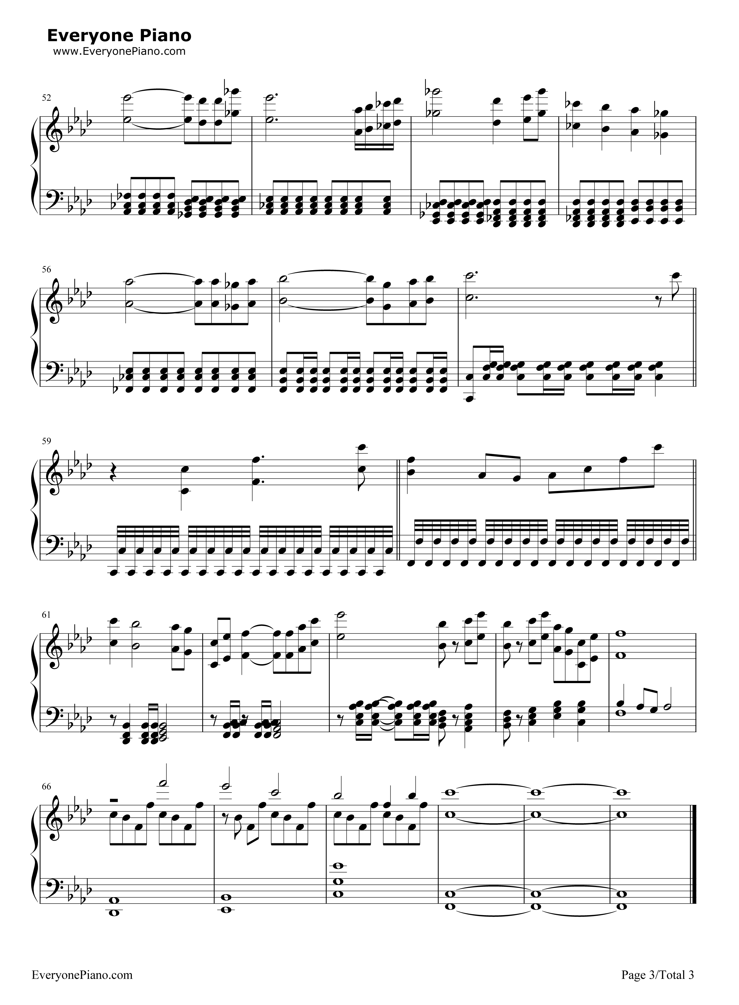 阿西达卡战记钢琴谱_久石让_宫崎骏