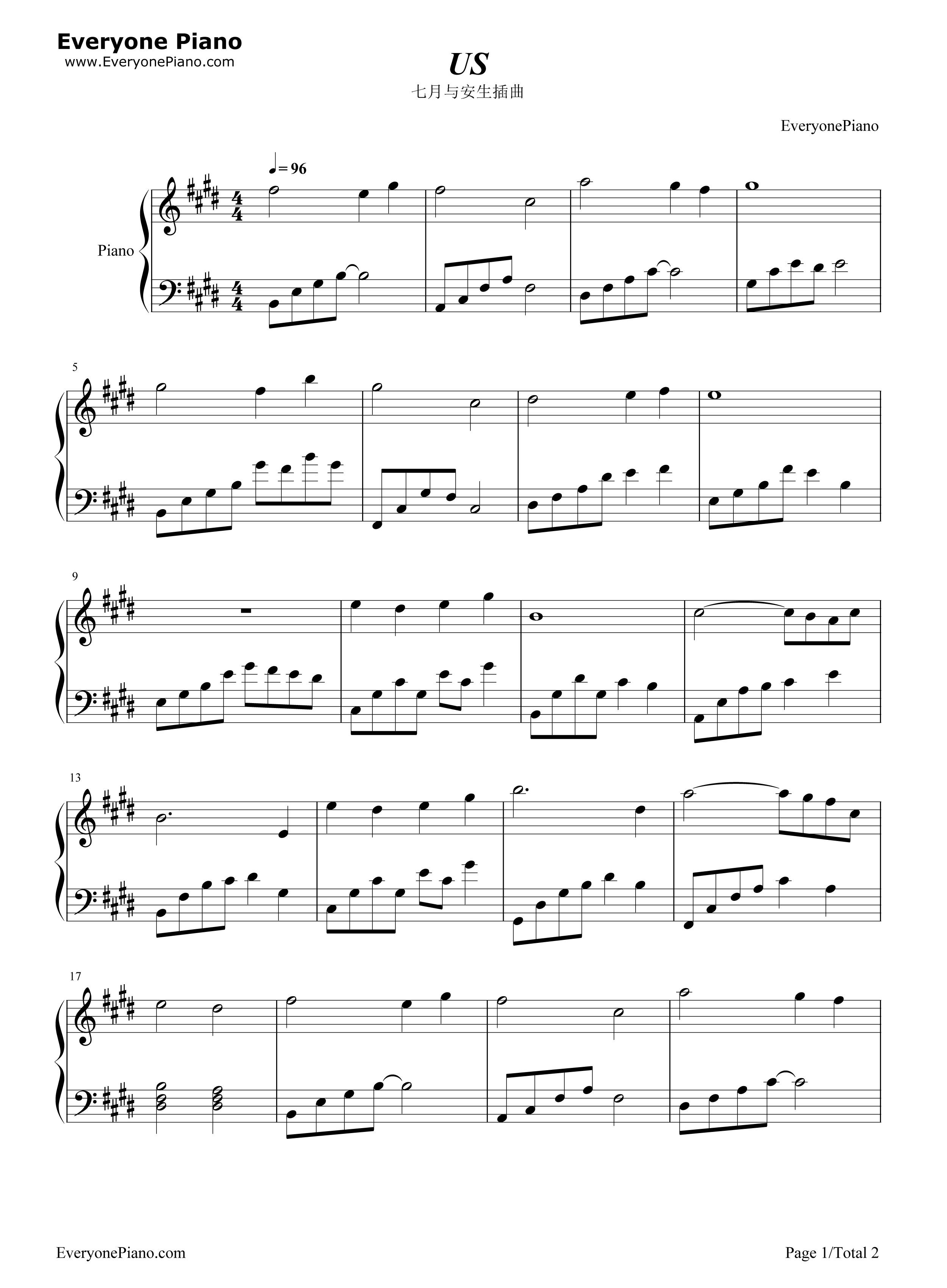US钢琴谱_廖隽嘉