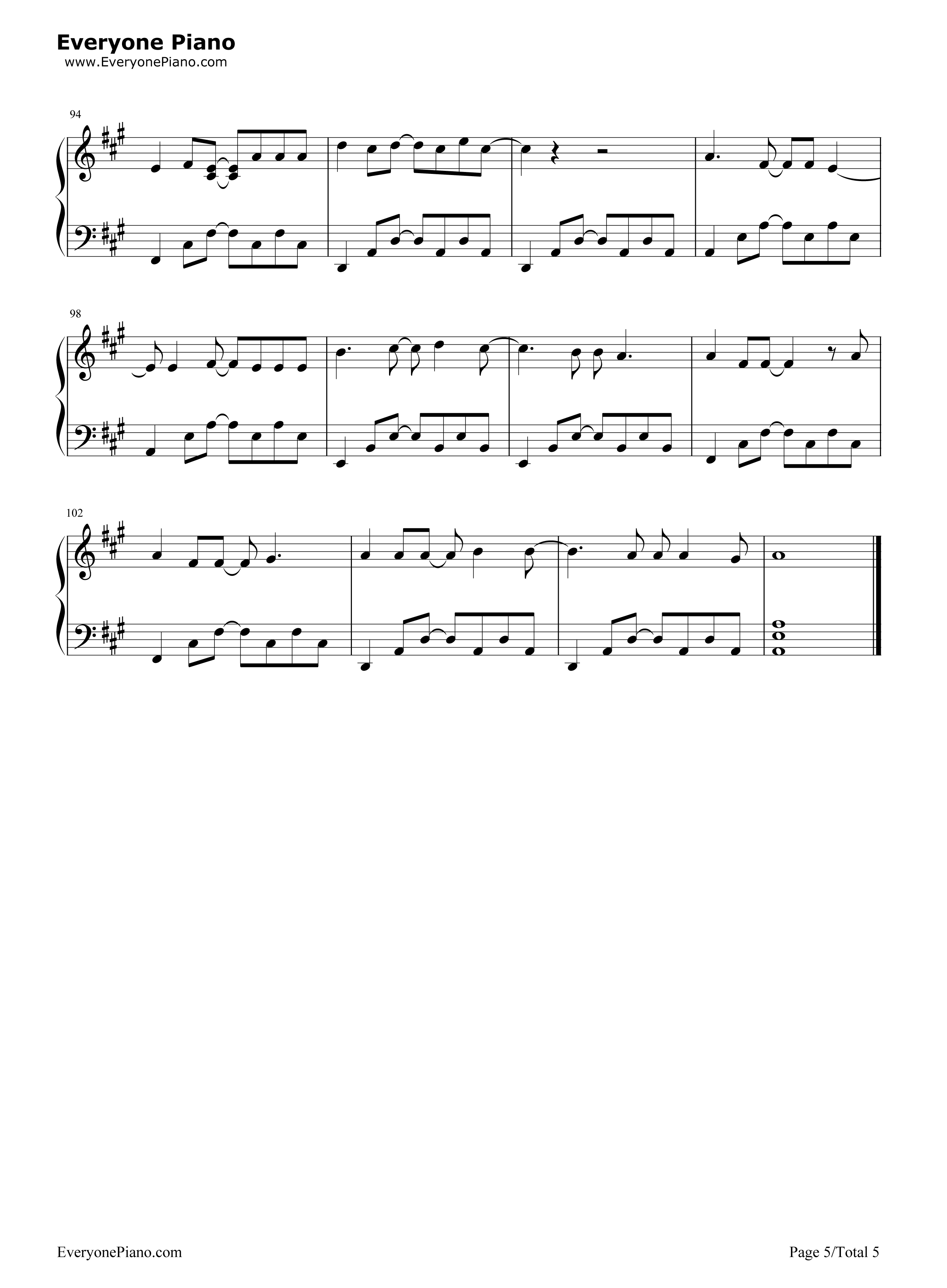 漂流爱情钢琴谱_Michael_Learns_To_Rock_杨斯捷