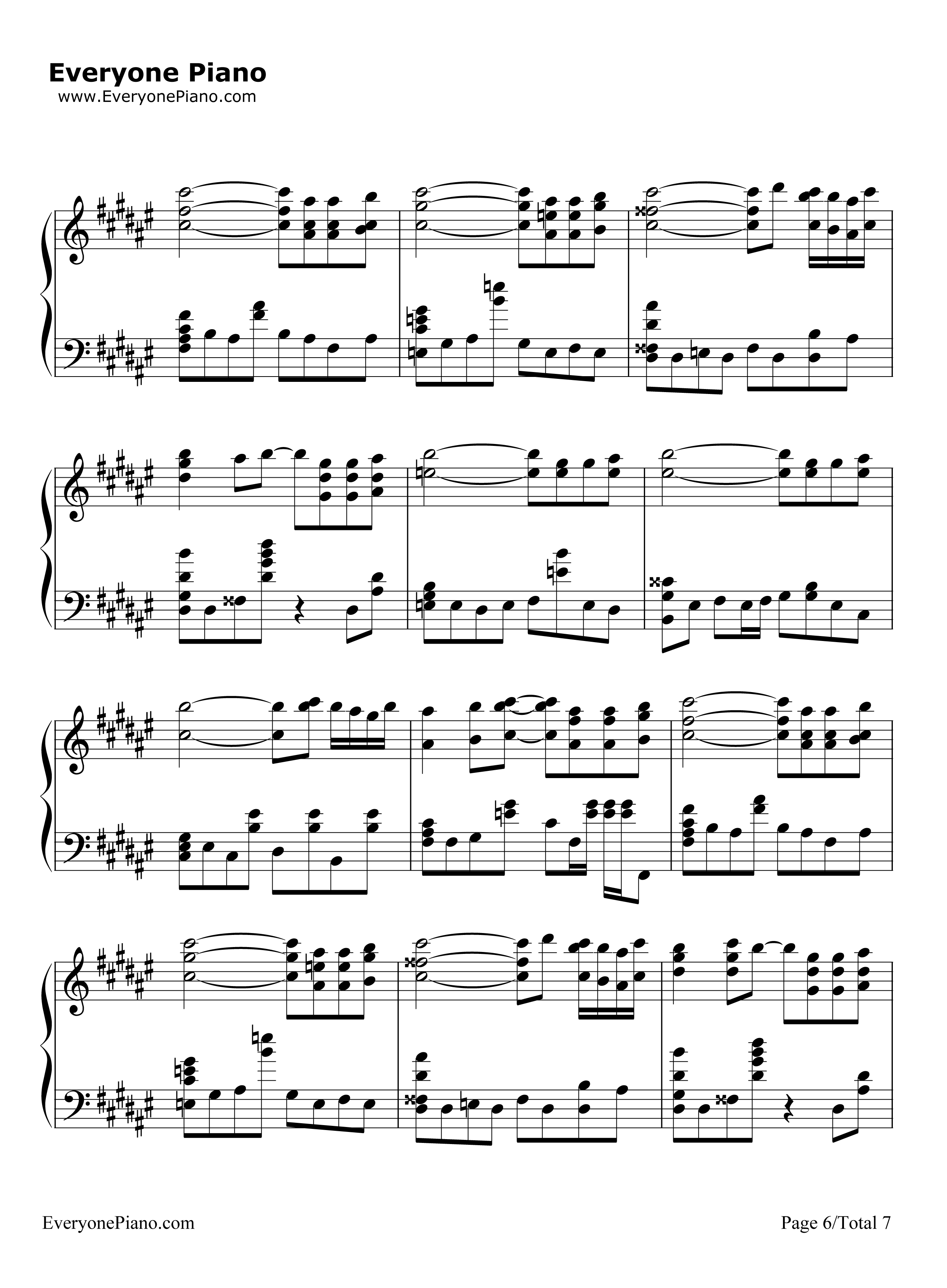 藤崎诗织的主题钢琴谱_藤崎诗织