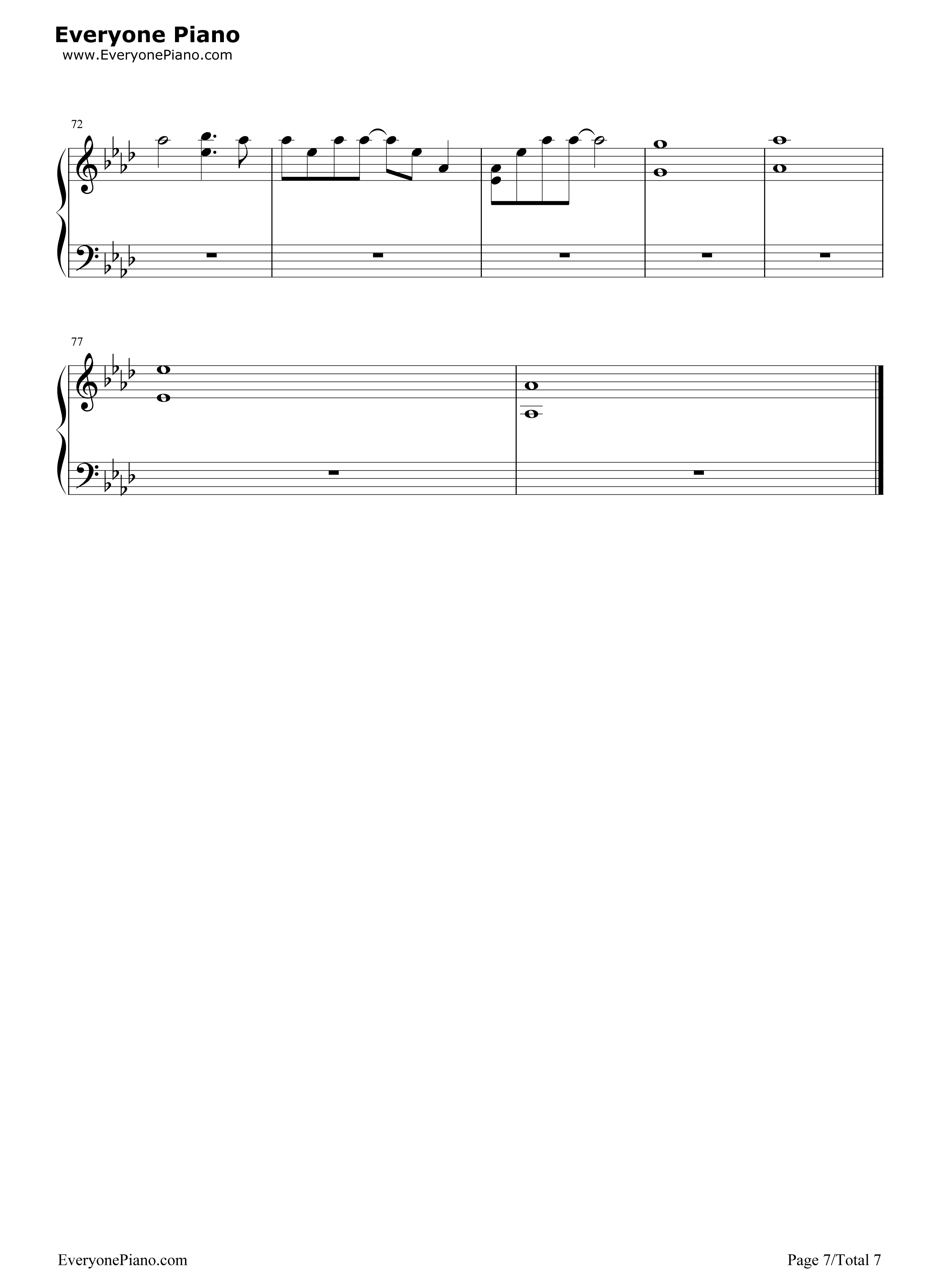 我心永恒钢琴谱_席琳·迪翁