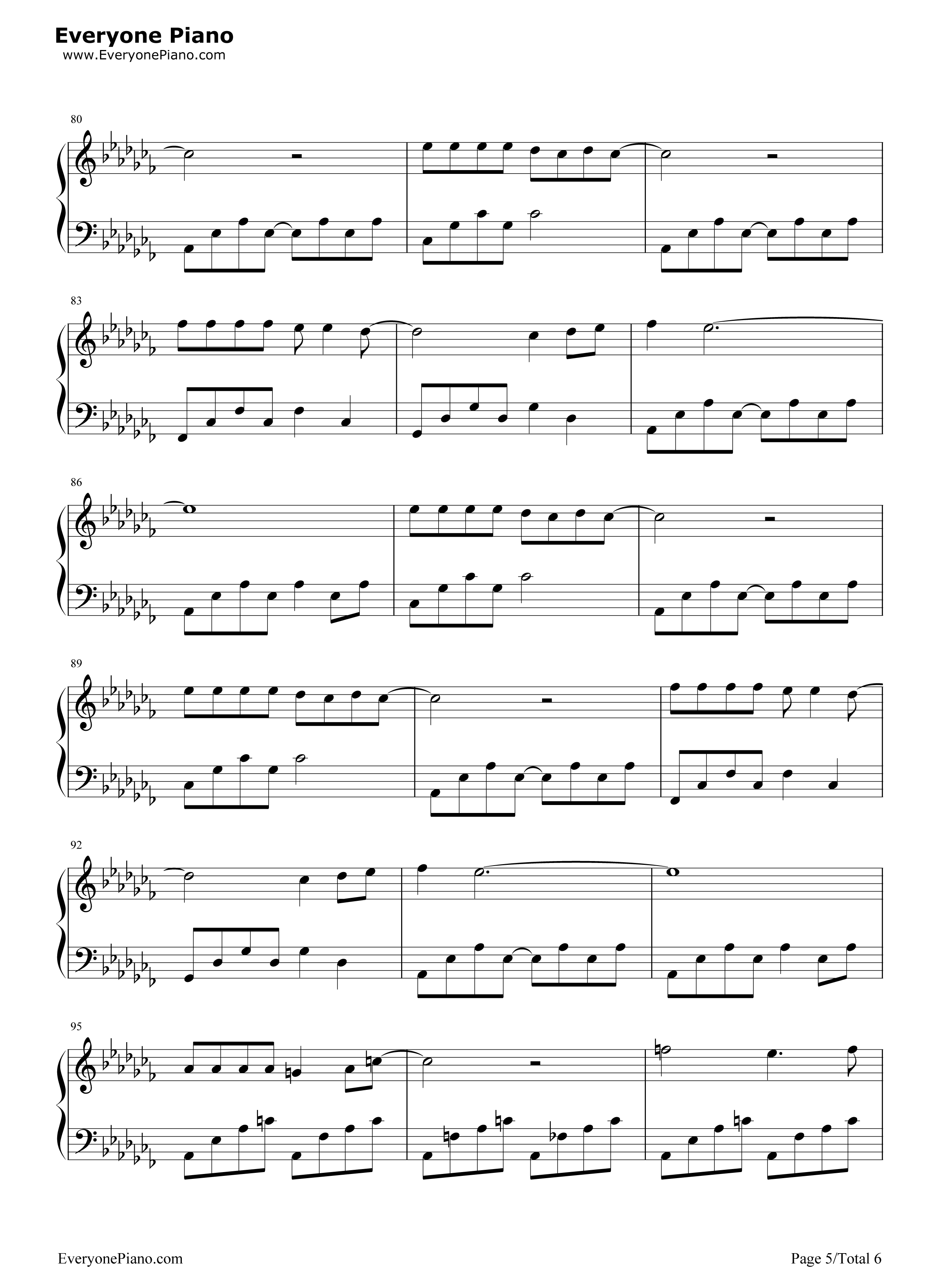 春风十里不如你钢琴谱_李健