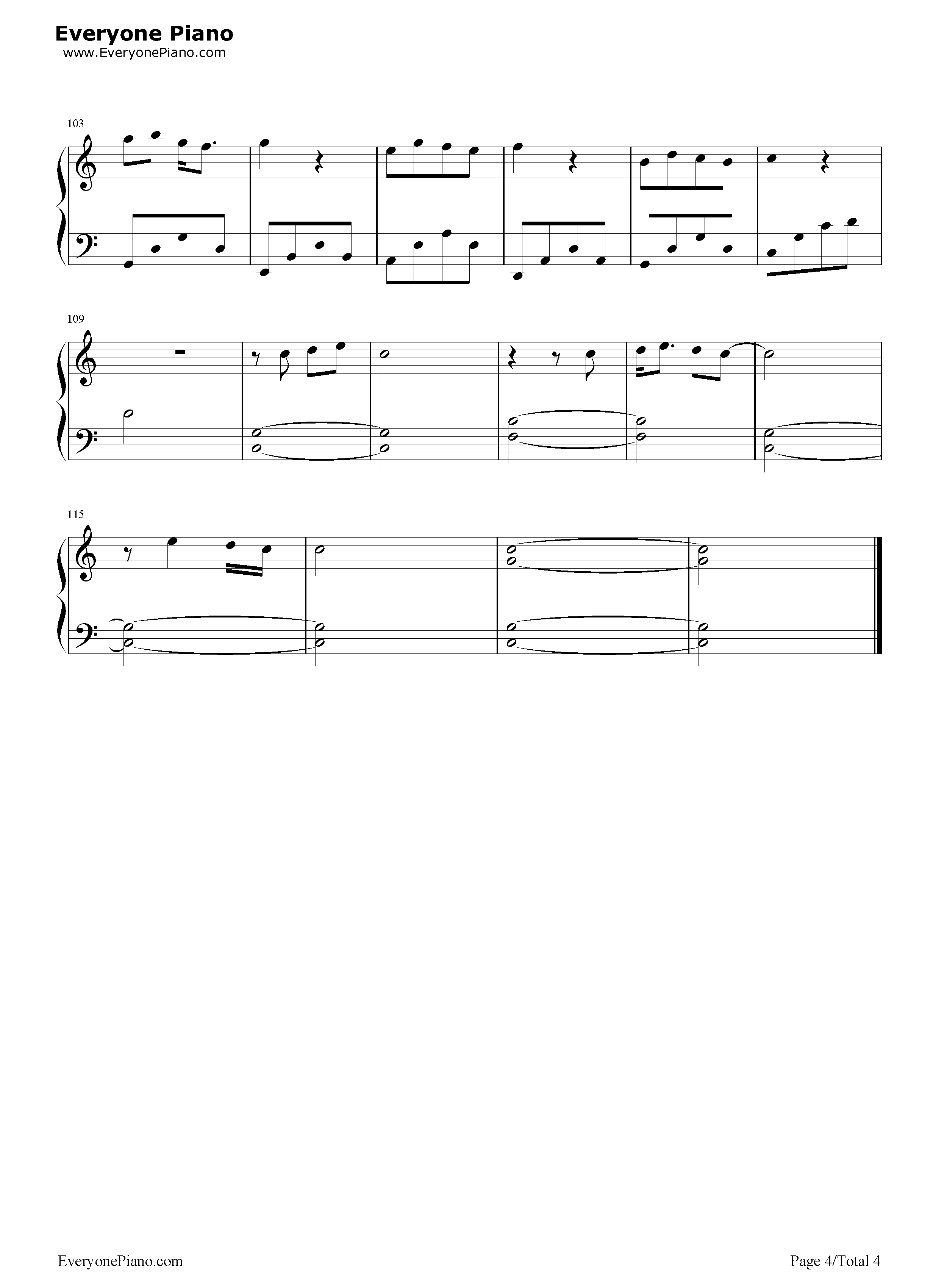 我喜欢上你时的内心活动钢琴谱_陈绮贞