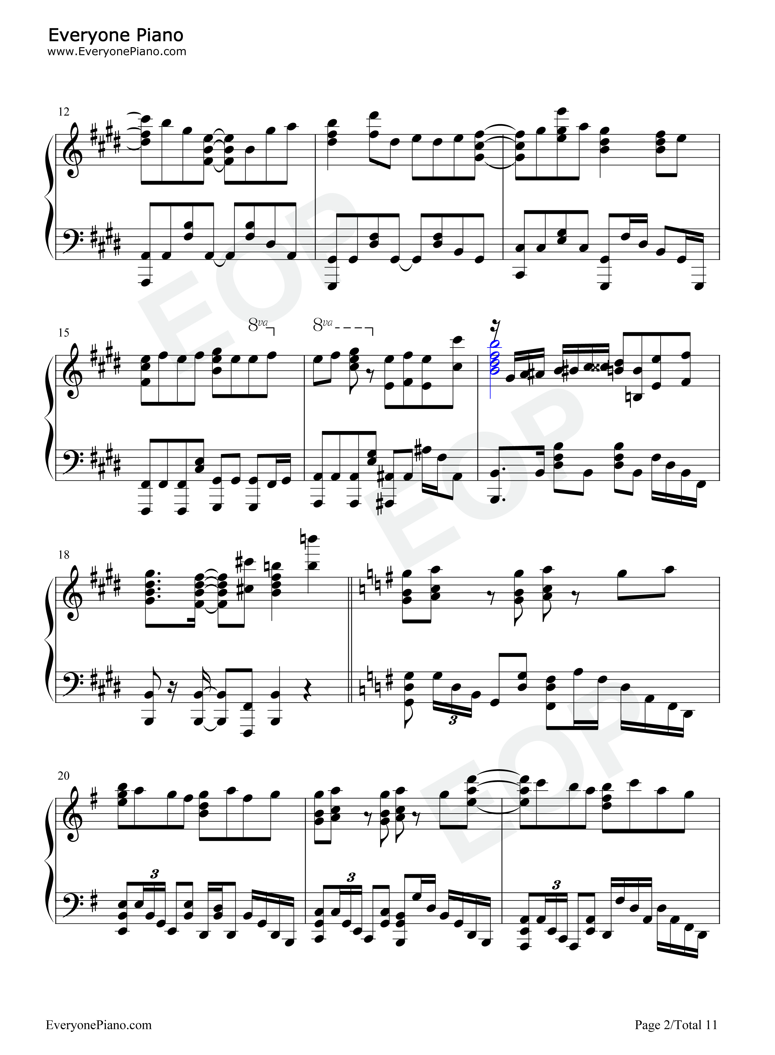 シュワシュワ钢琴谱_Three∞Loop