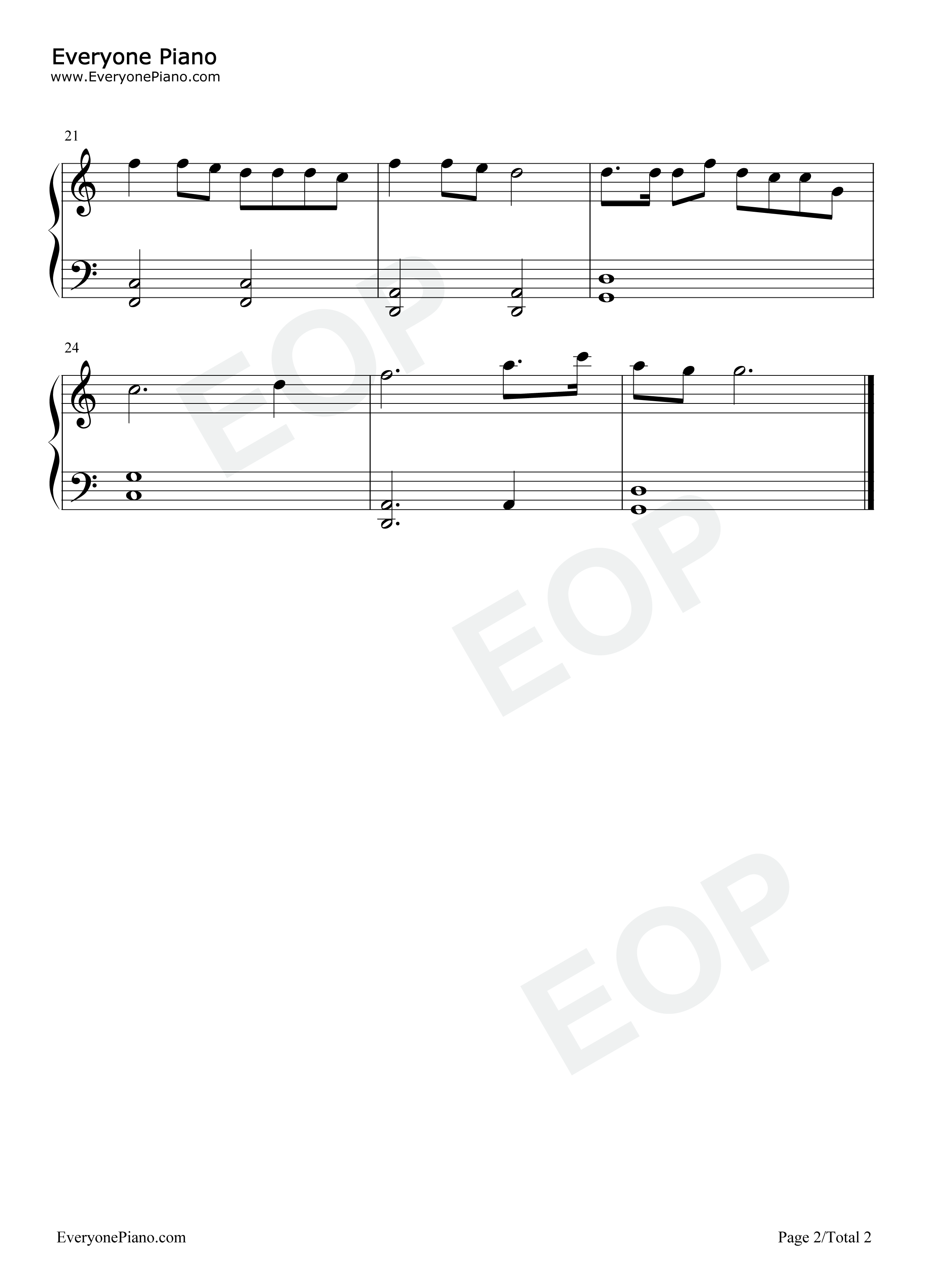 黄土高坡钢琴谱_范琳琳