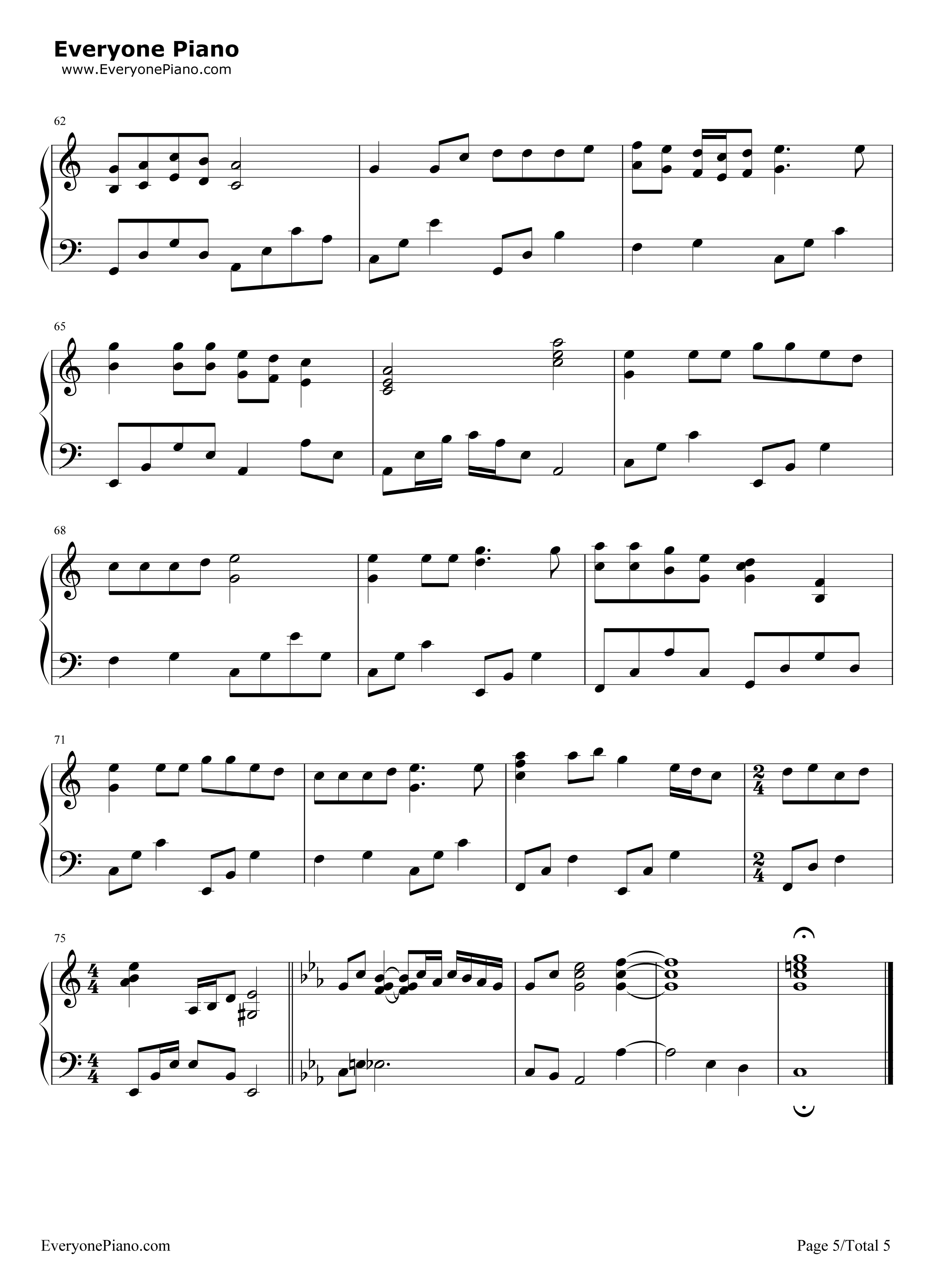 瑟鲁之歌钢琴谱_手岛葵