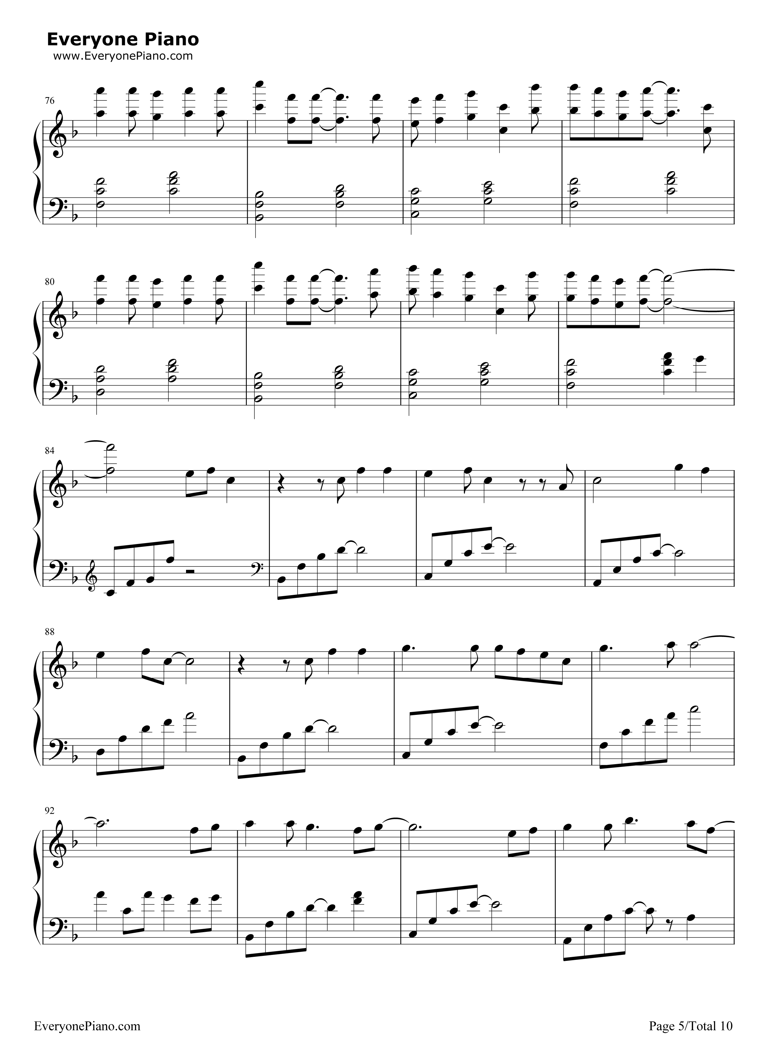 Letter_song钢琴谱_Doriko