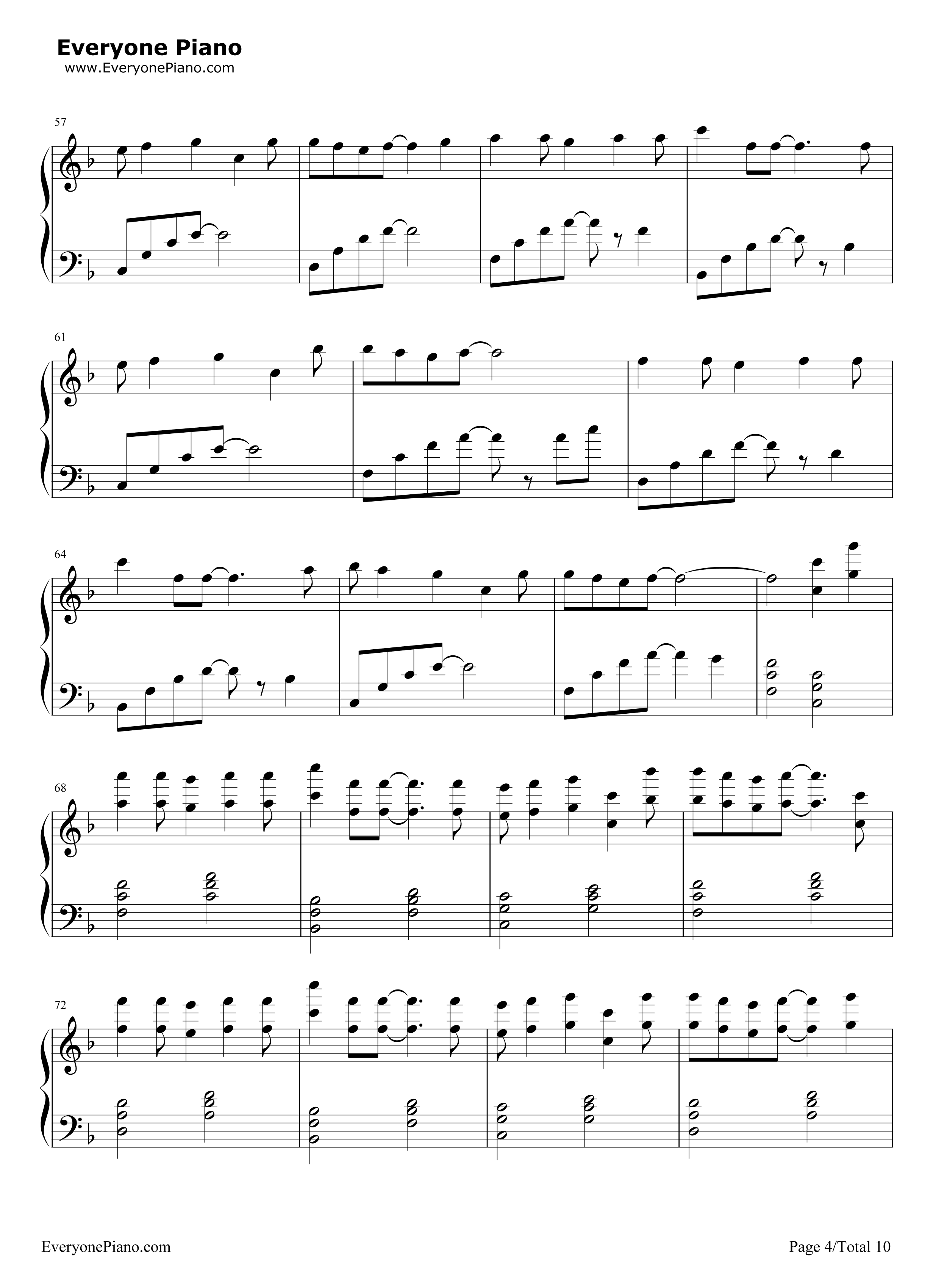 Letter_song钢琴谱_Doriko