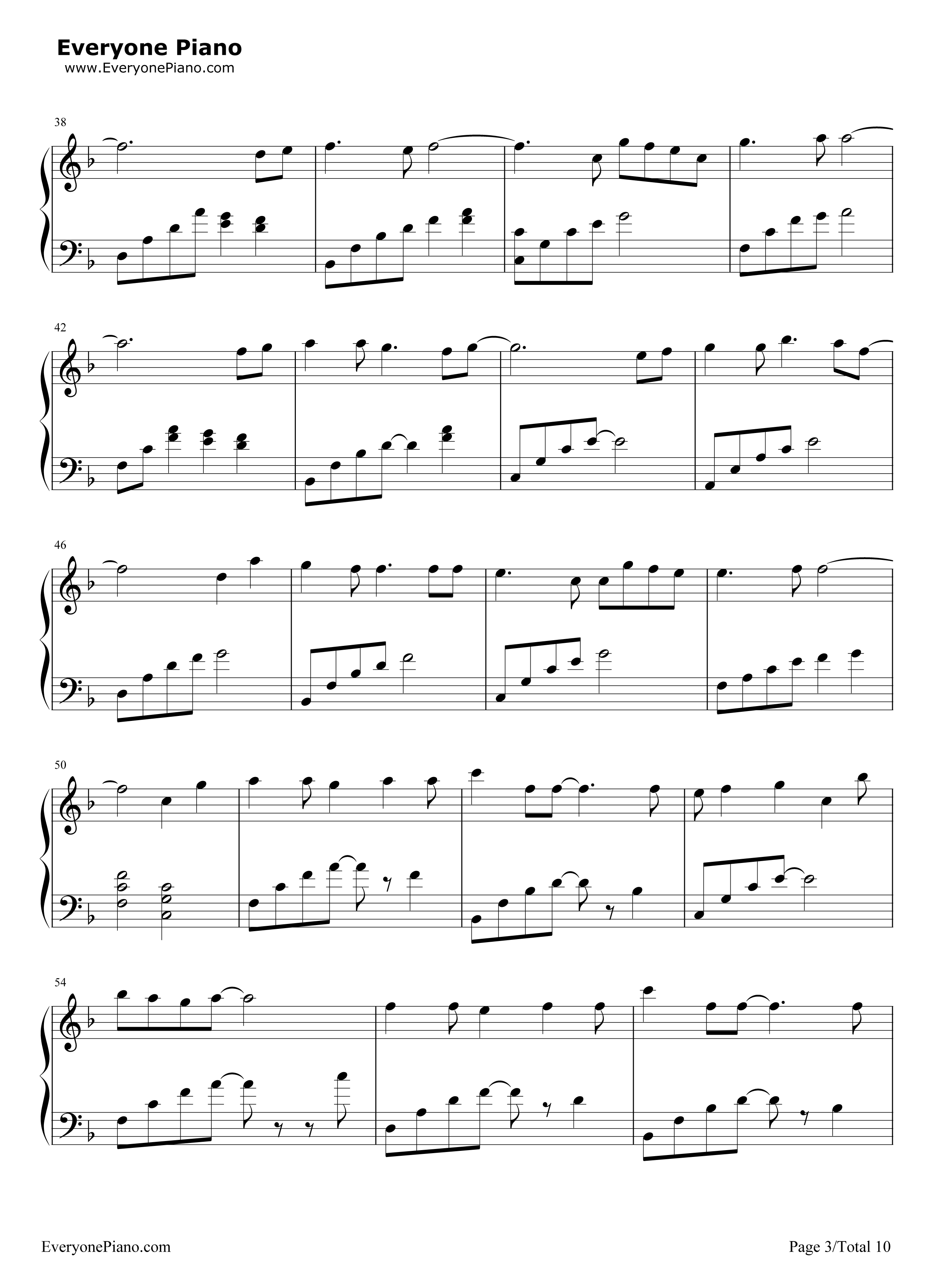 Letter_song钢琴谱_Doriko