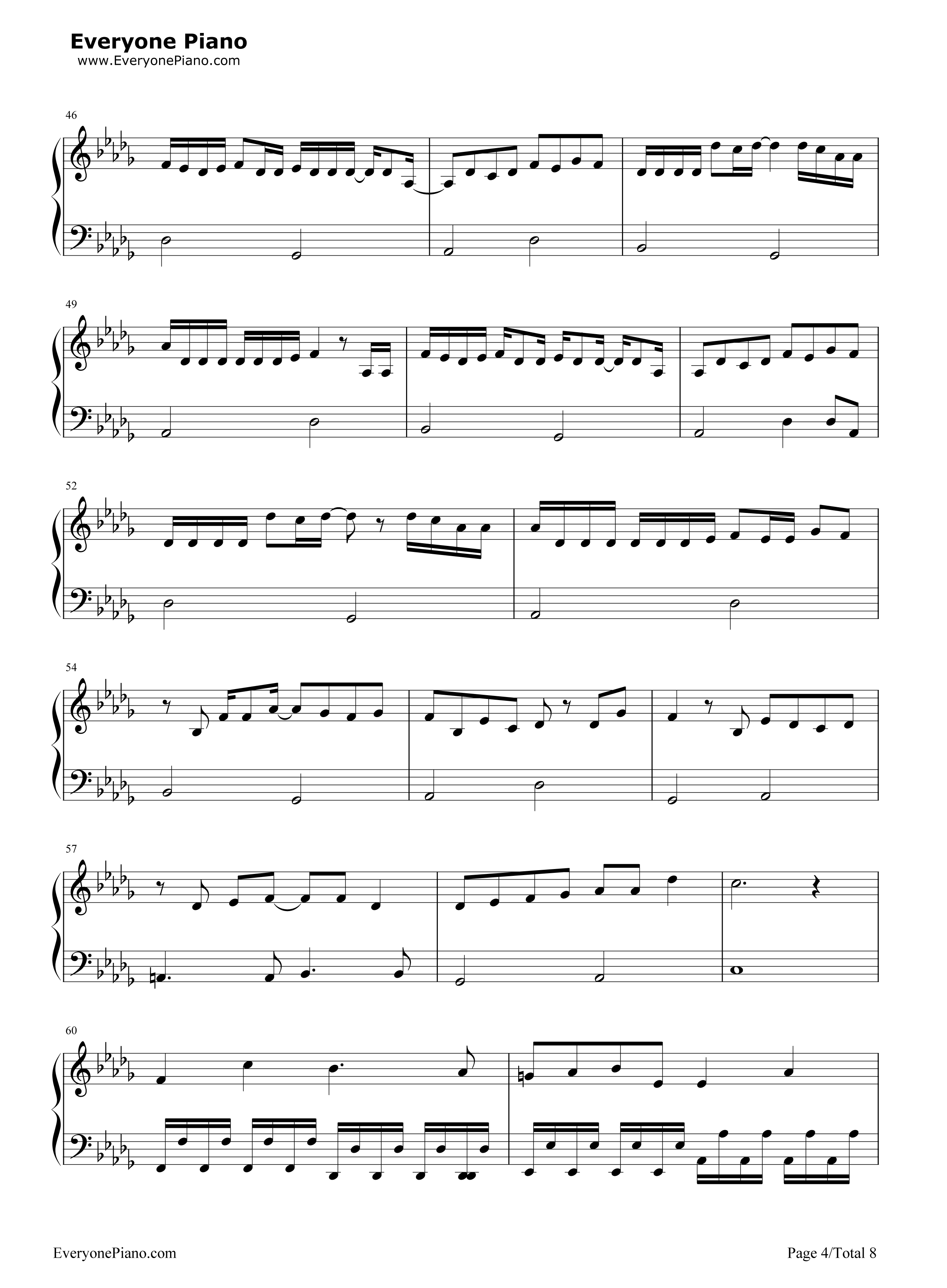 平行線钢琴谱_酸欠少女