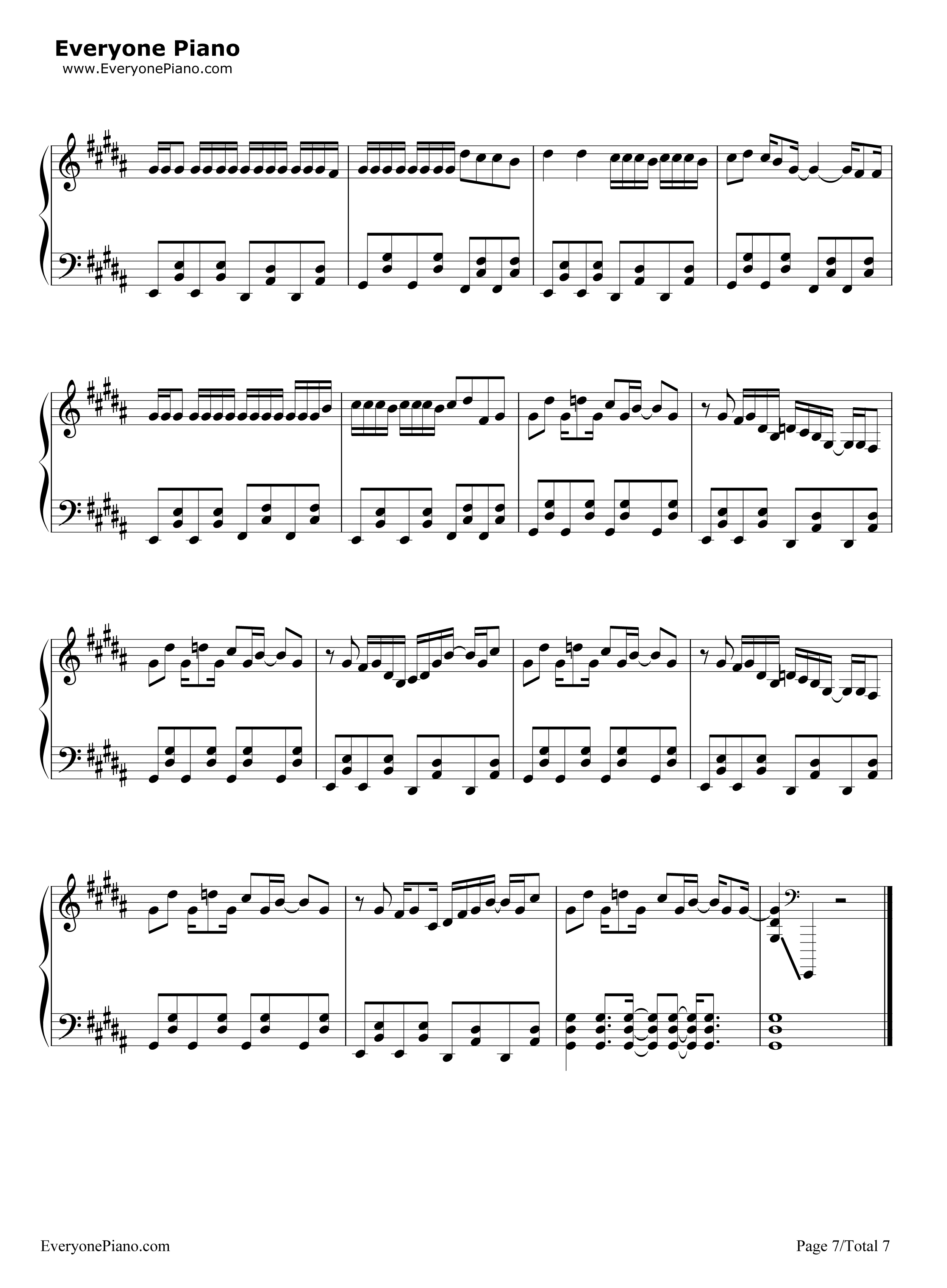 脳漿炸裂ガール钢琴谱_初音ミク__GUMI