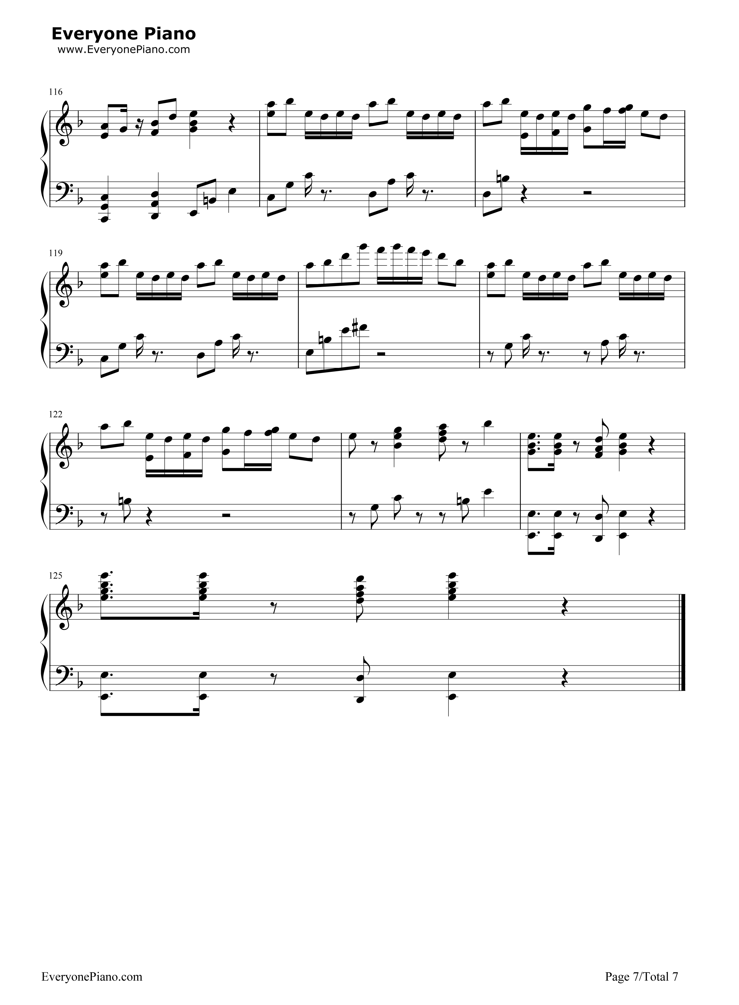 千本樱钢琴谱_初音ミク