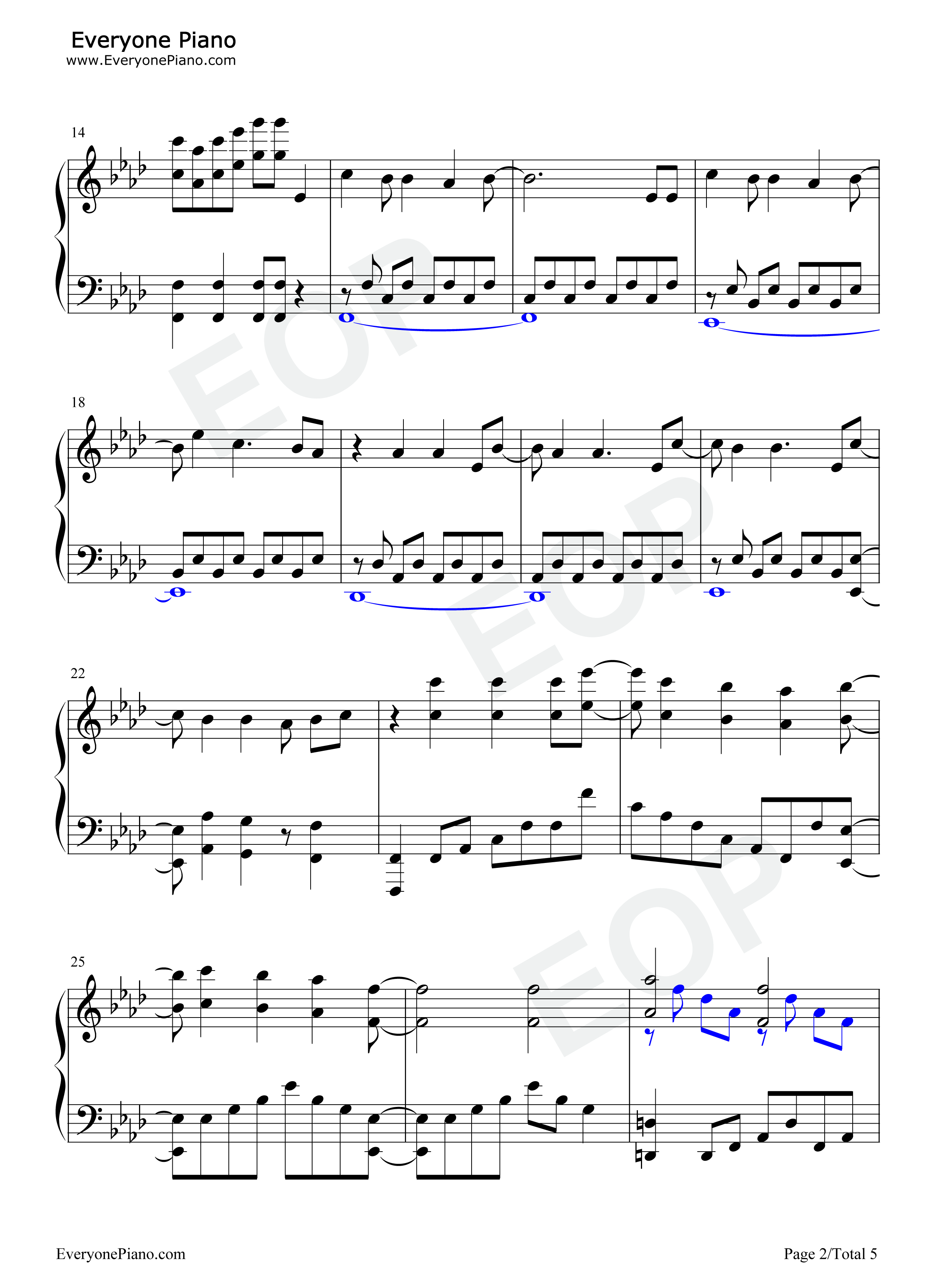 海色钢琴谱_AKINO_from_bless4