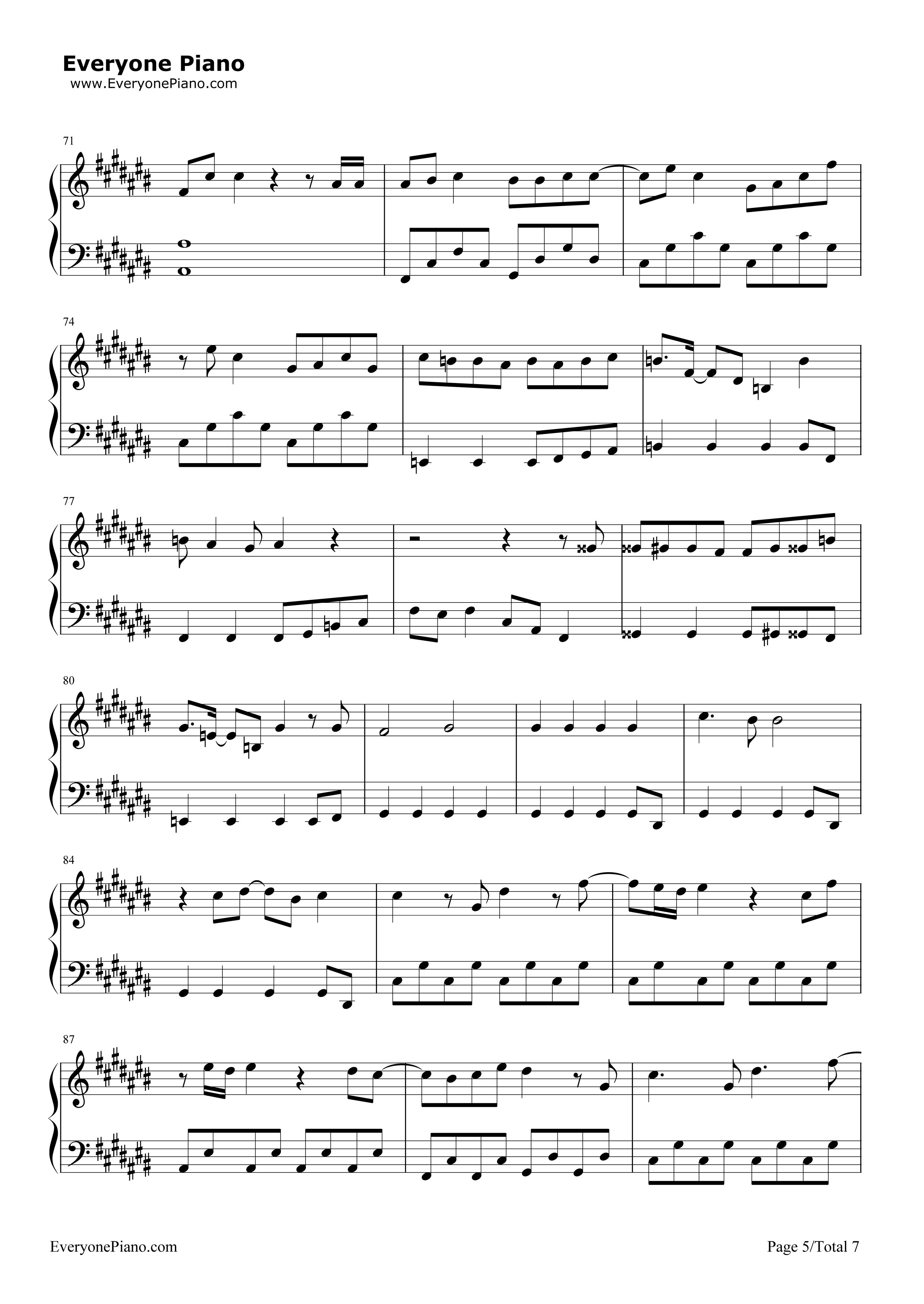 ヒカリノアトリエ钢琴谱_Mr.Children