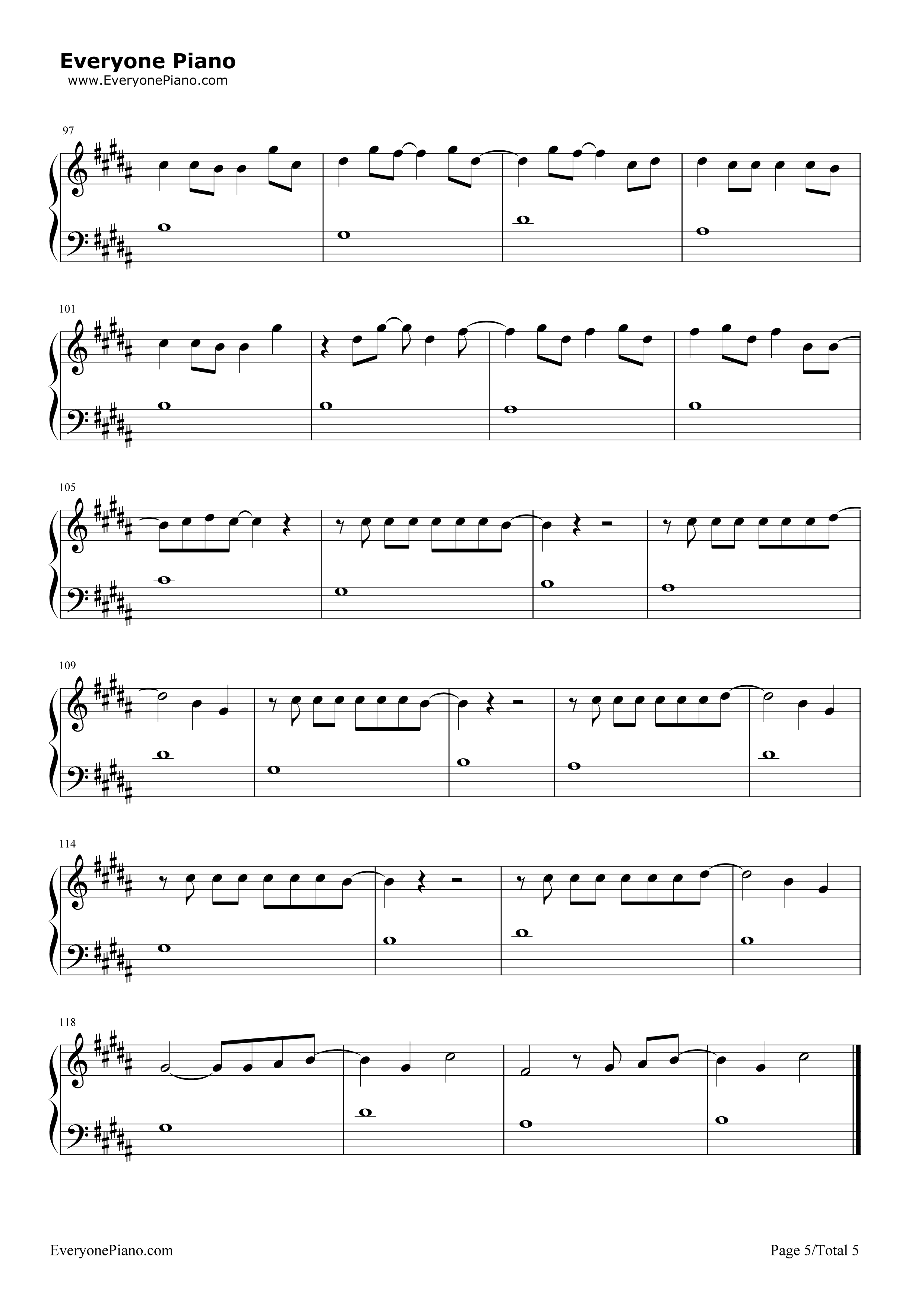 O.D_on_You钢琴谱_Violet_Days