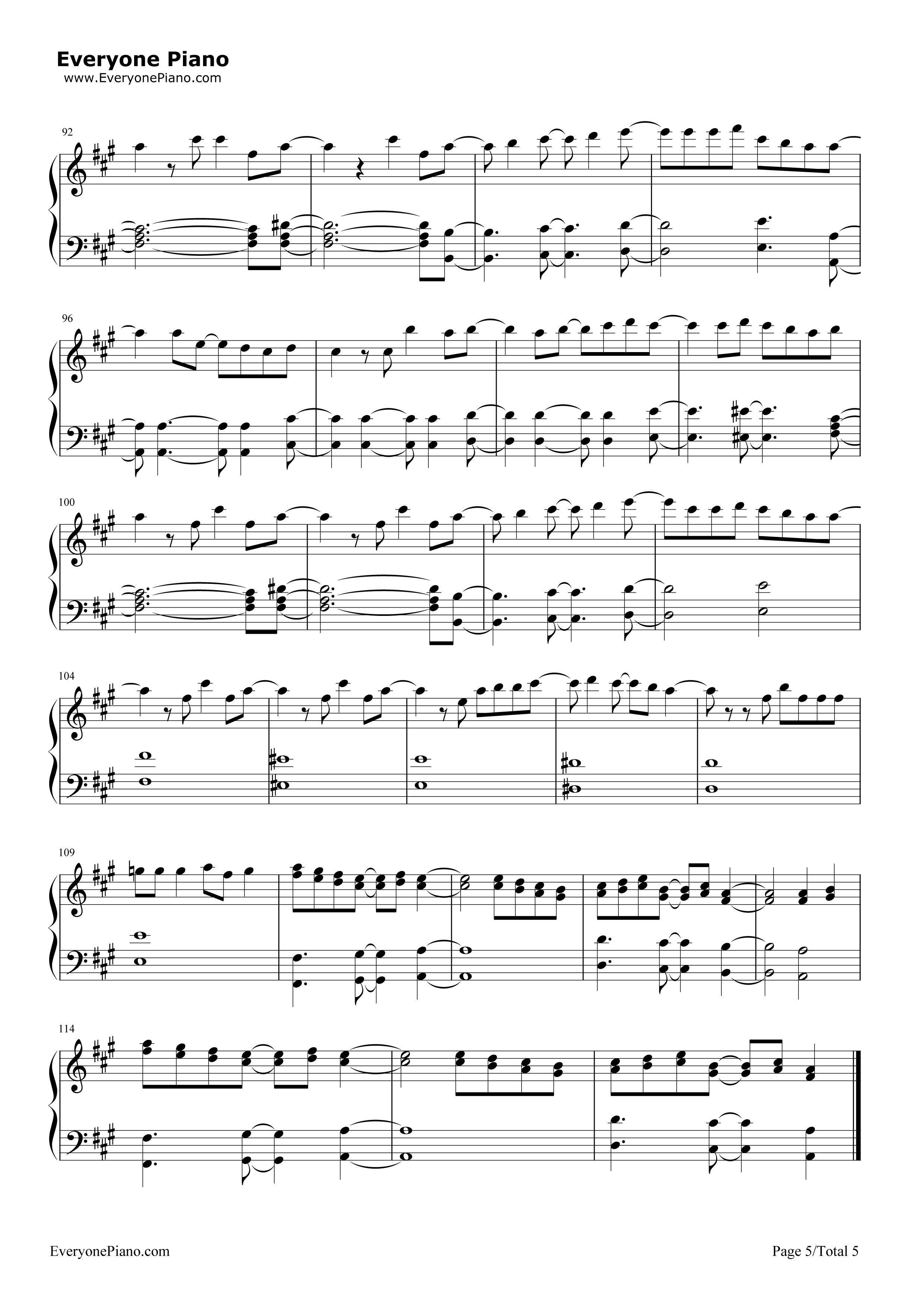 さよならバイスタンダー_钢琴谱_YUKI