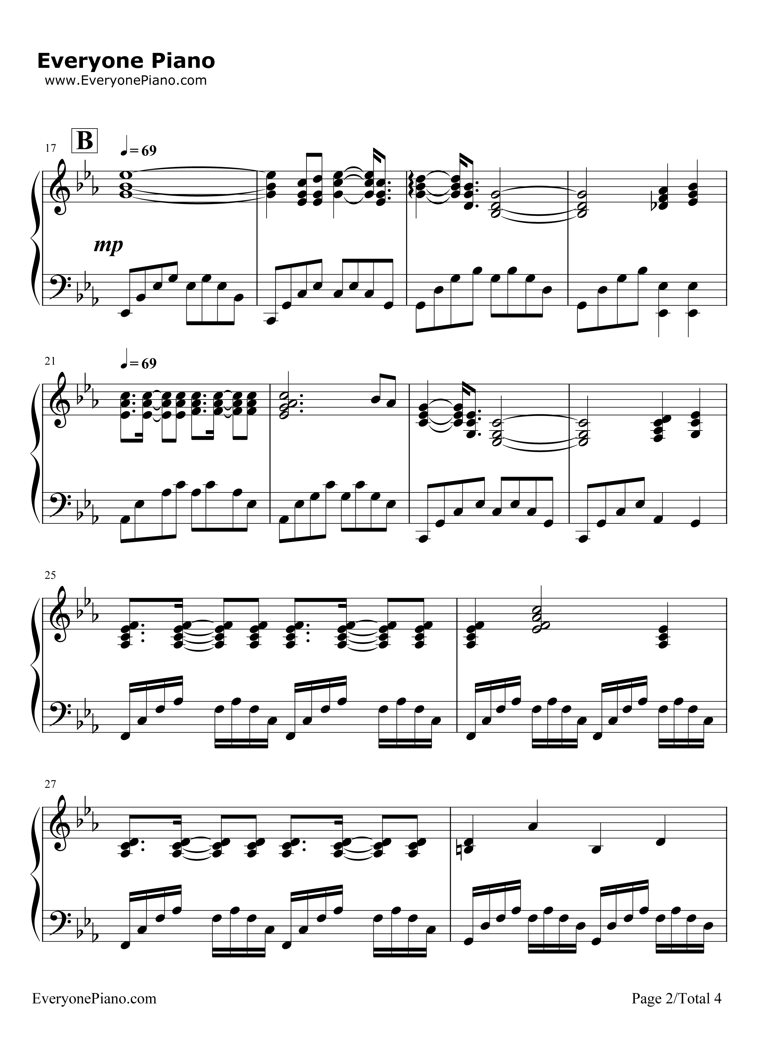 Love_Is_A_Many_Splendored_Thing钢琴谱_理查德·克莱德曼