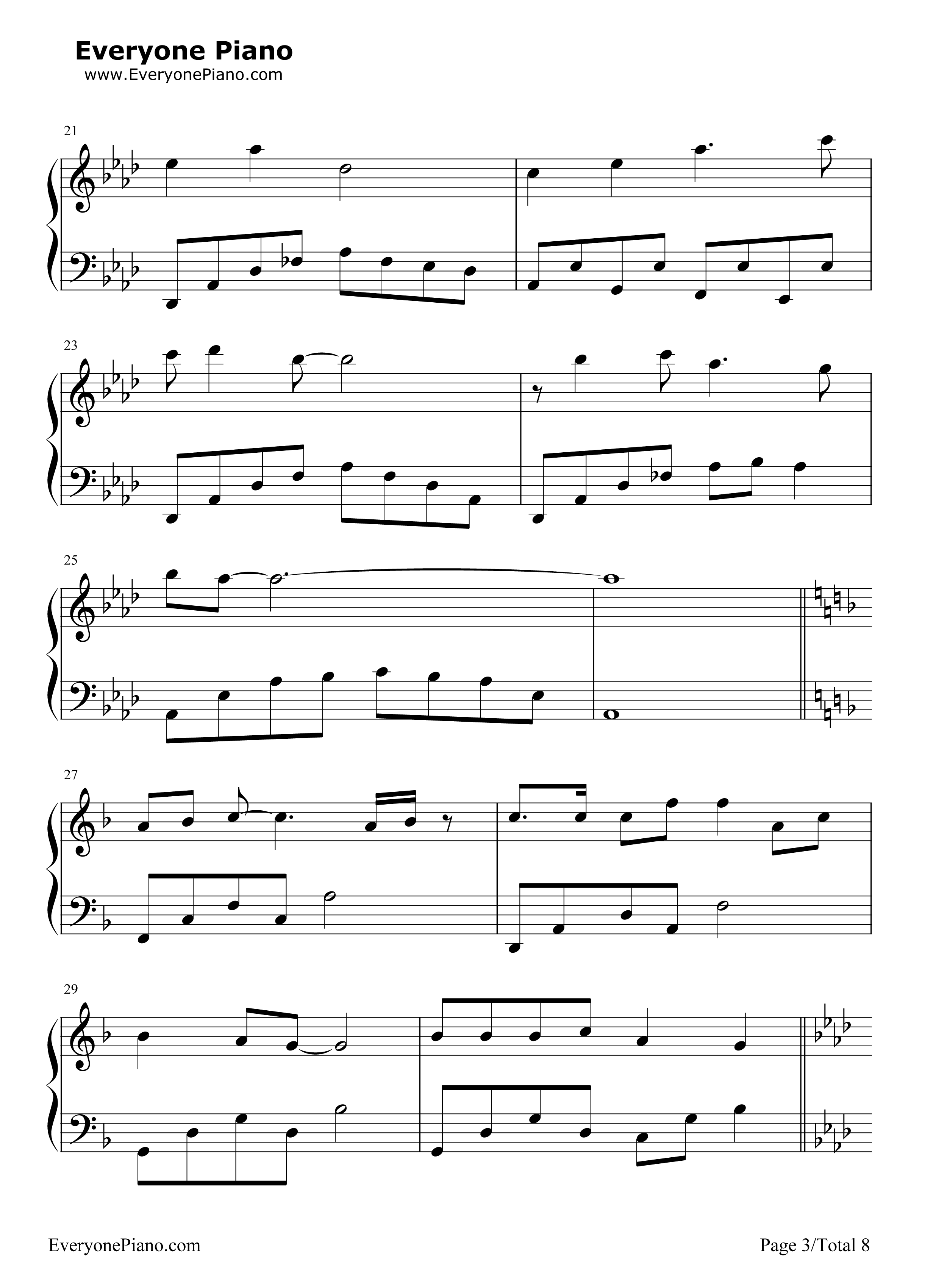 Reflection钢琴谱_克莉丝汀娜__CHRISTINA_AGUIELRA