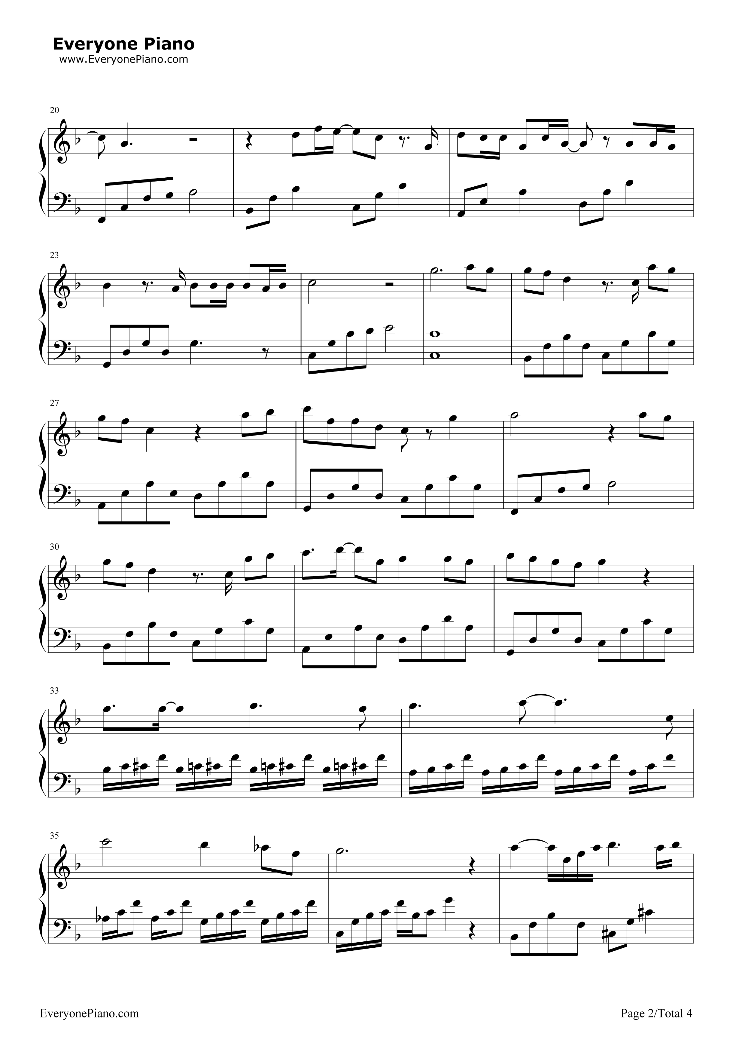 一定要幸福钢琴谱_张靓颖