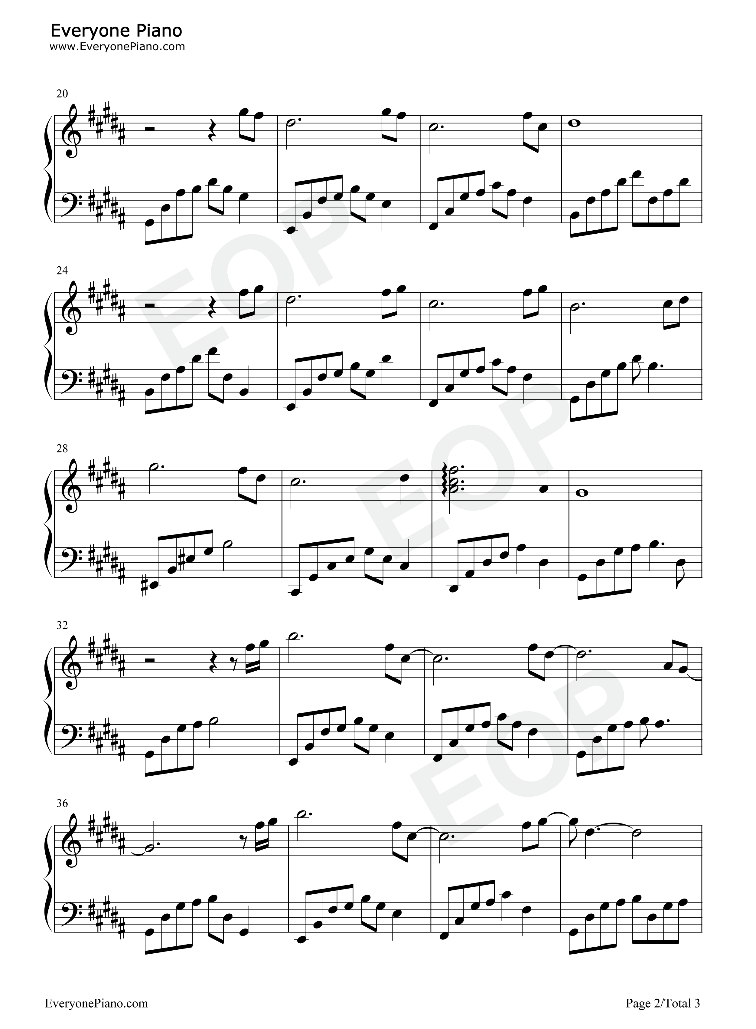 忘了我爱你钢琴谱_石进