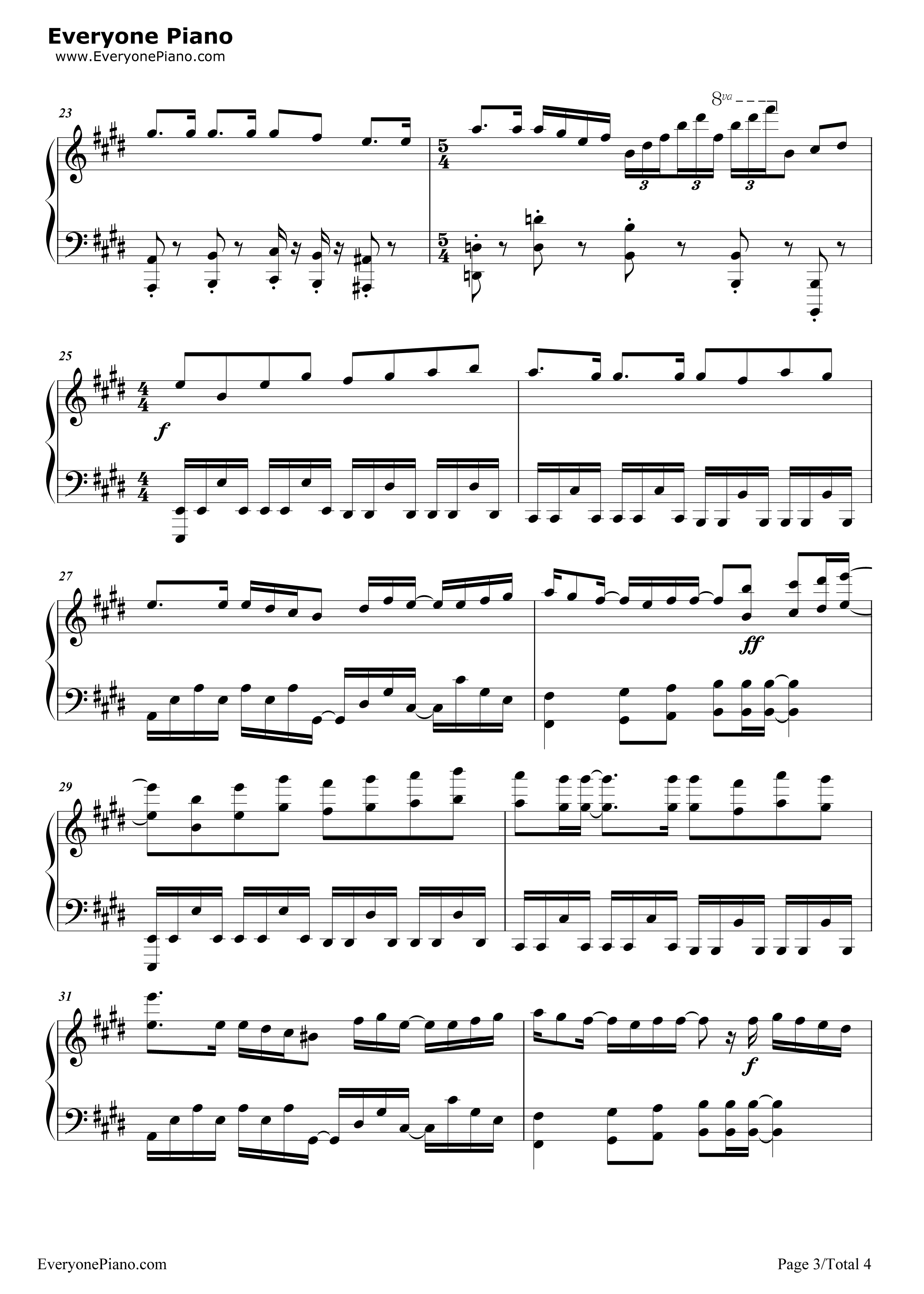 とあるいつもを钢琴谱_幽闭サテライト