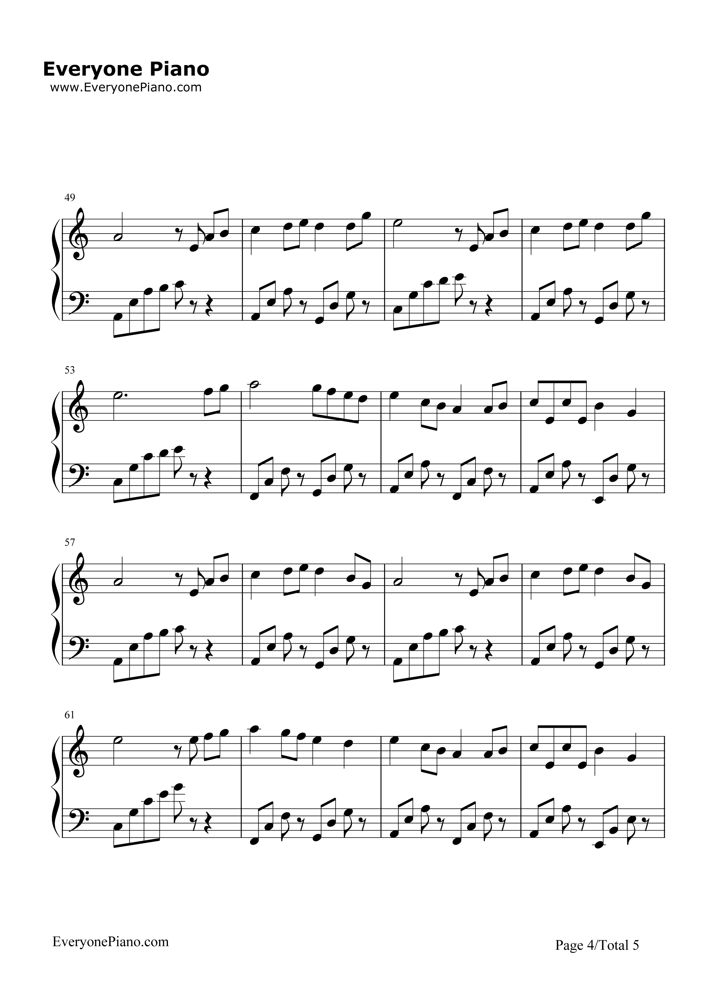 童年钢琴谱_班德瑞__Bandari