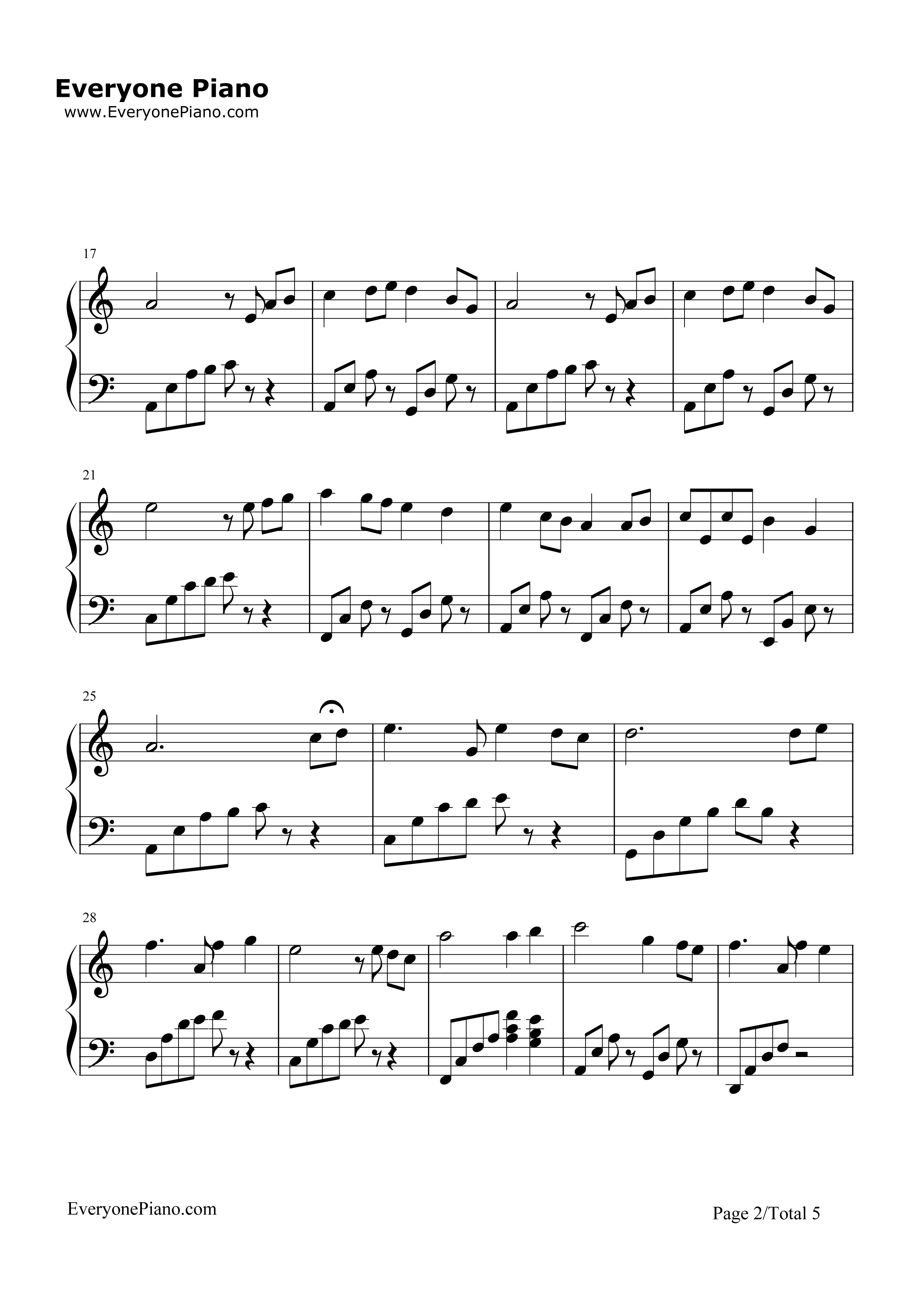 童年钢琴谱_班德瑞__Bandari