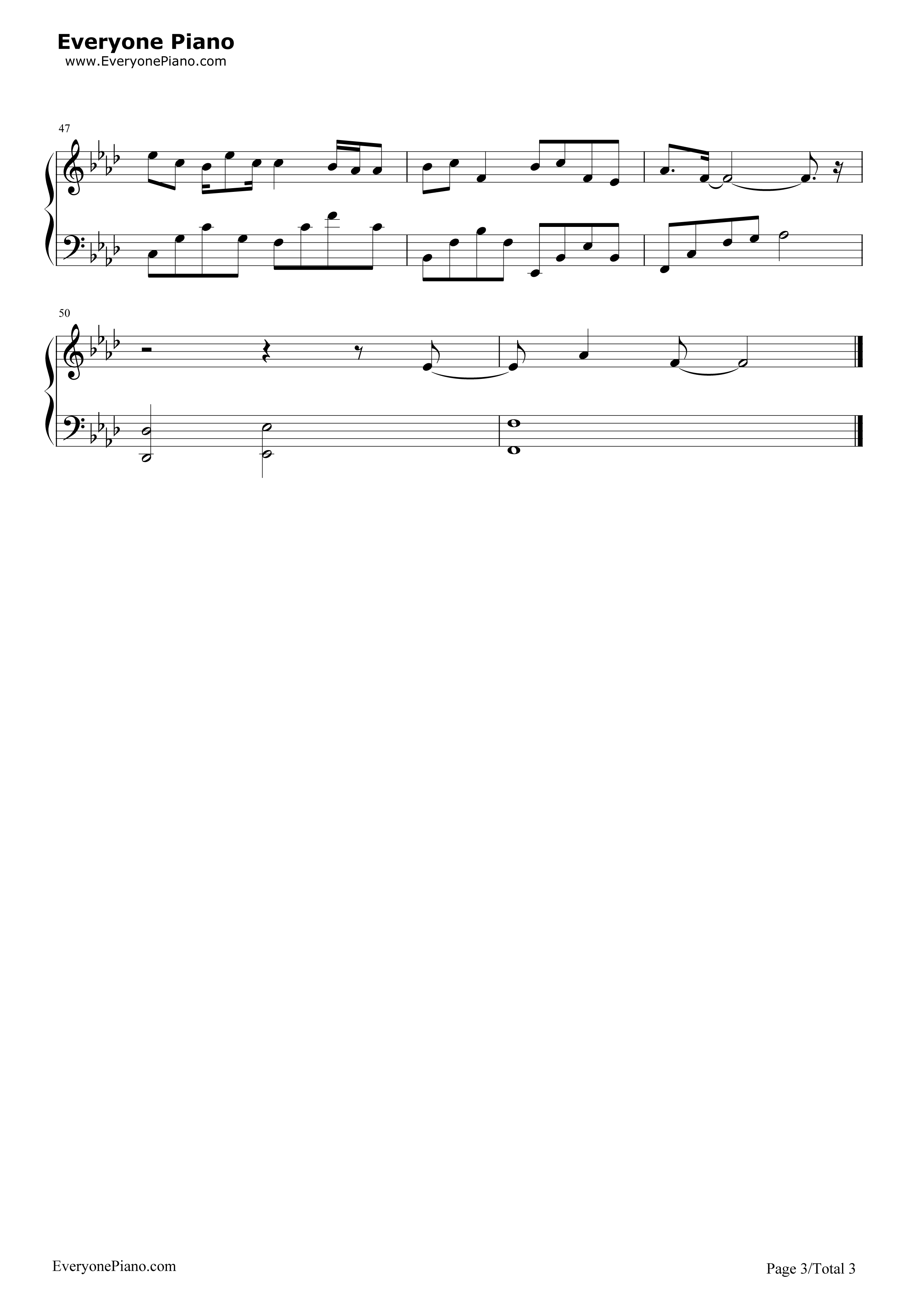 江湖钢琴谱_许嵩