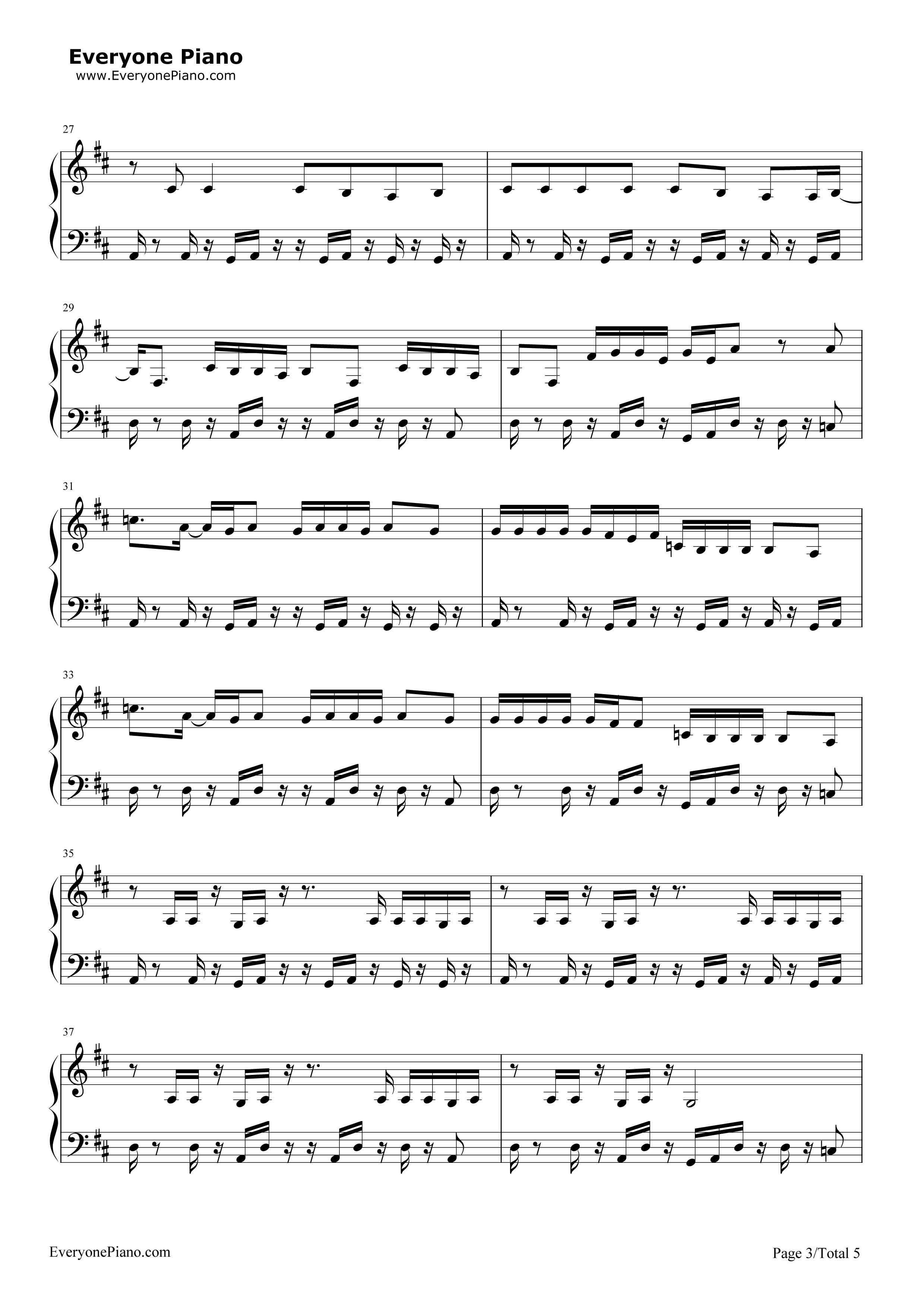 A钢琴谱_Lady_Gaga