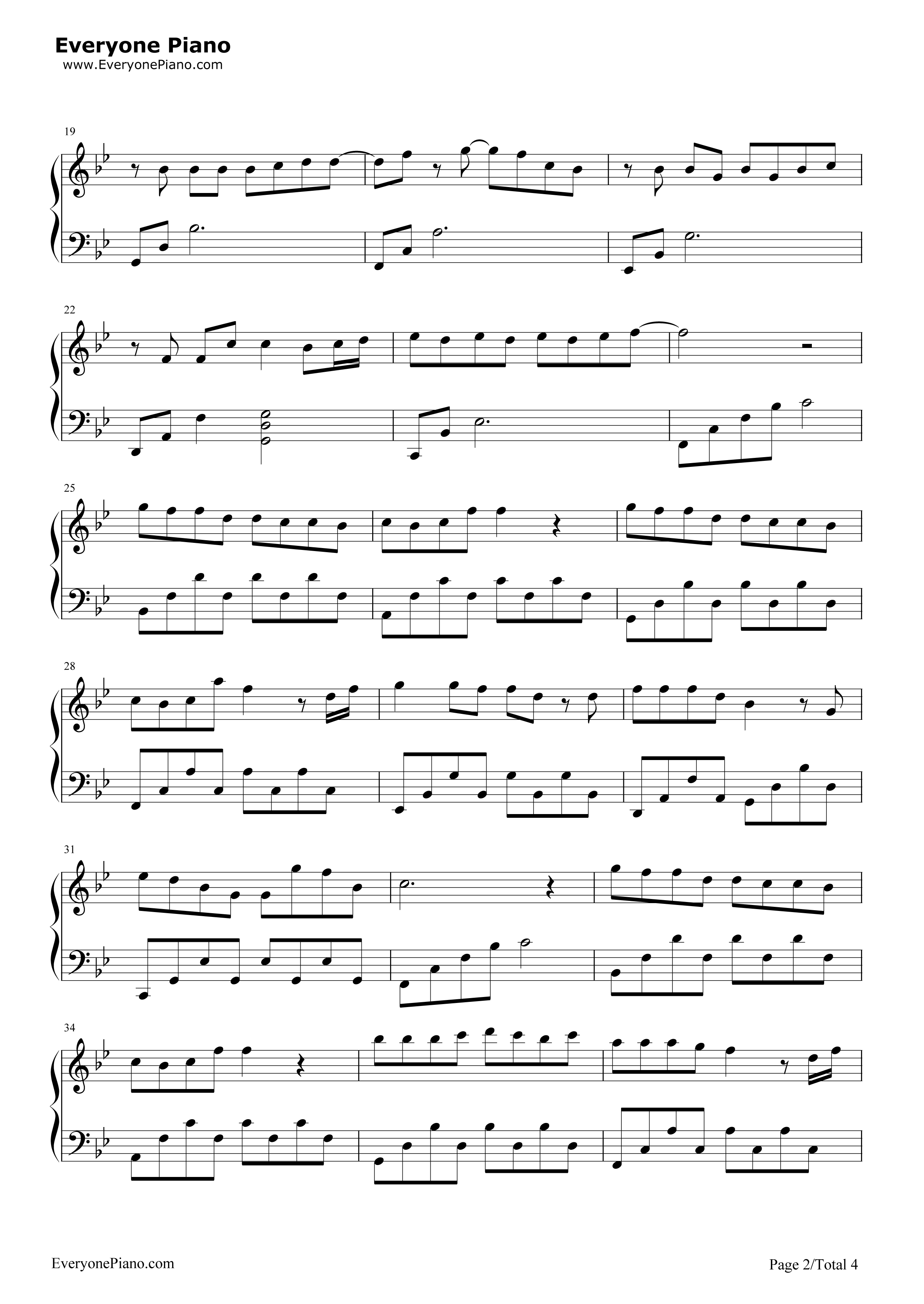 千年游钢琴谱_李宇春