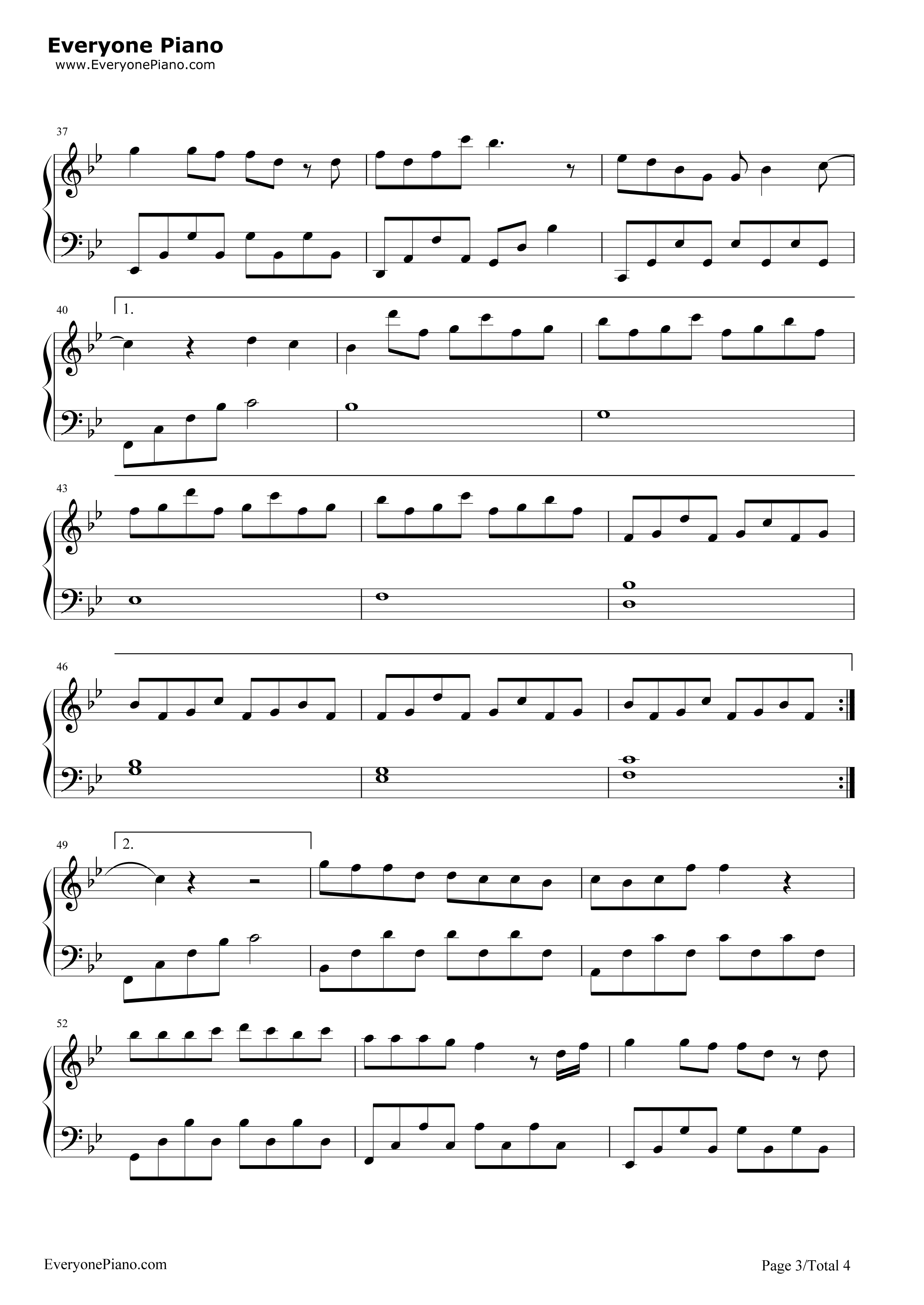 千年游钢琴谱_李宇春