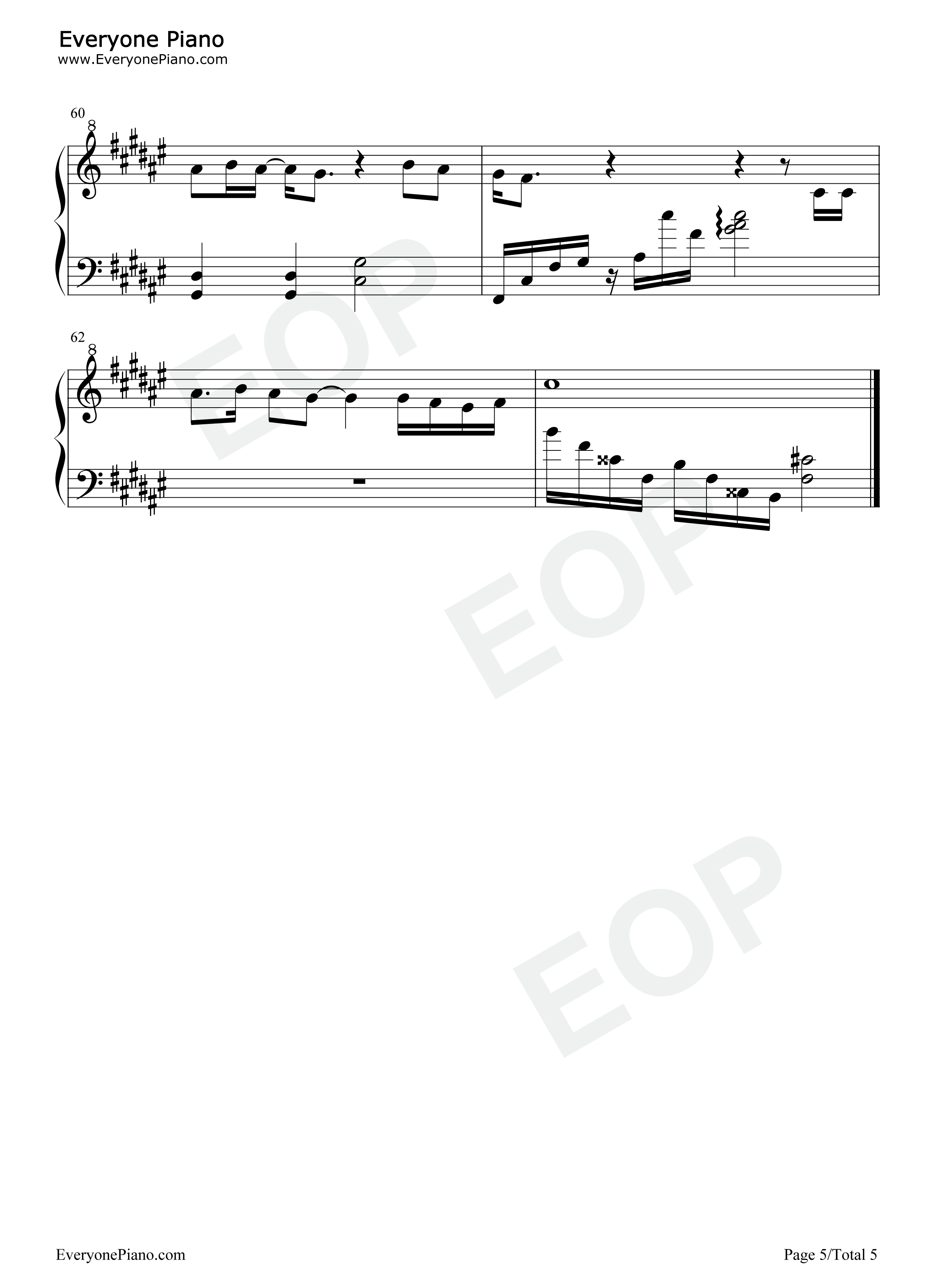 星鱼钢琴谱_周深