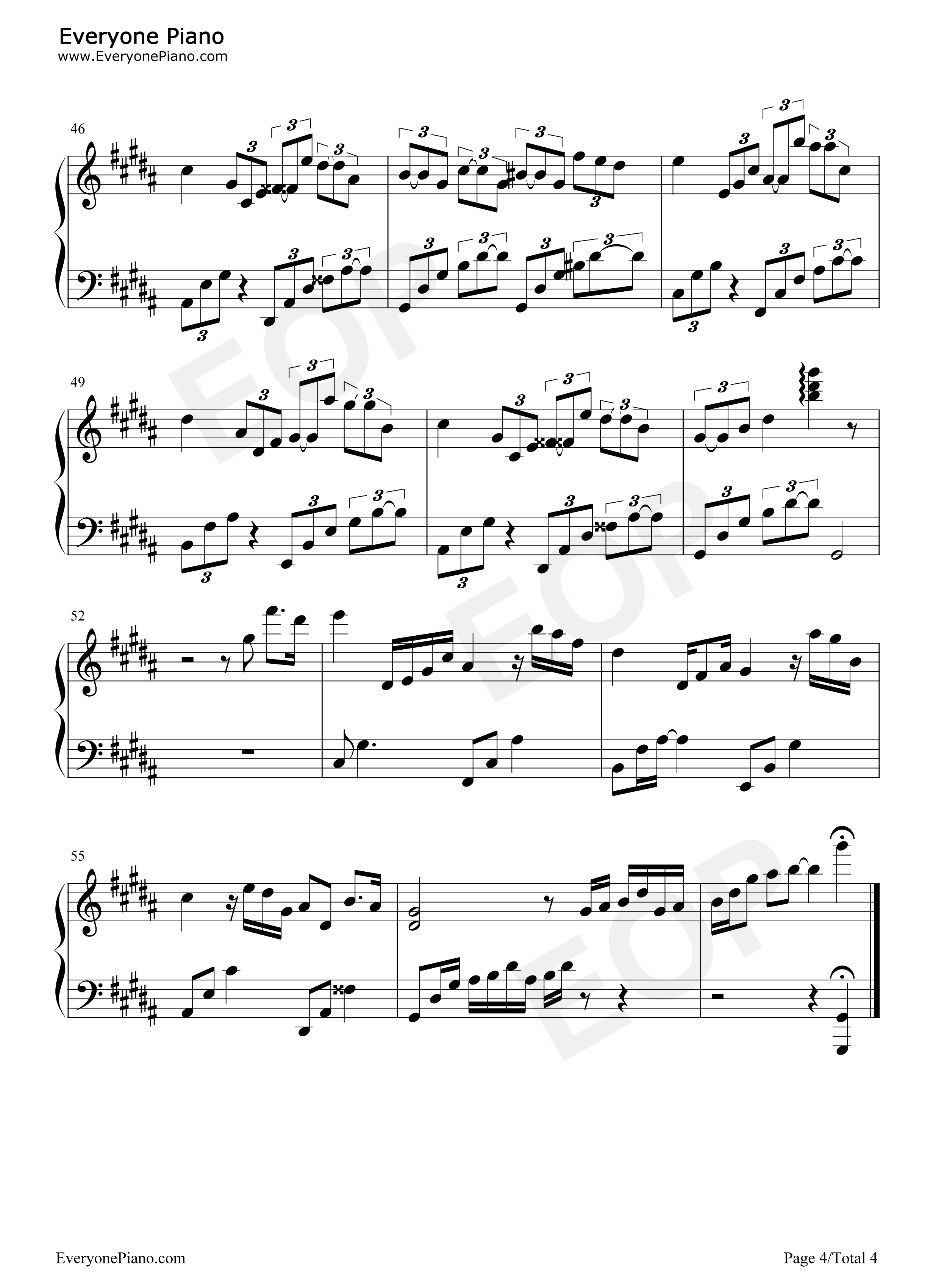 隐形的思念钢琴谱_石进