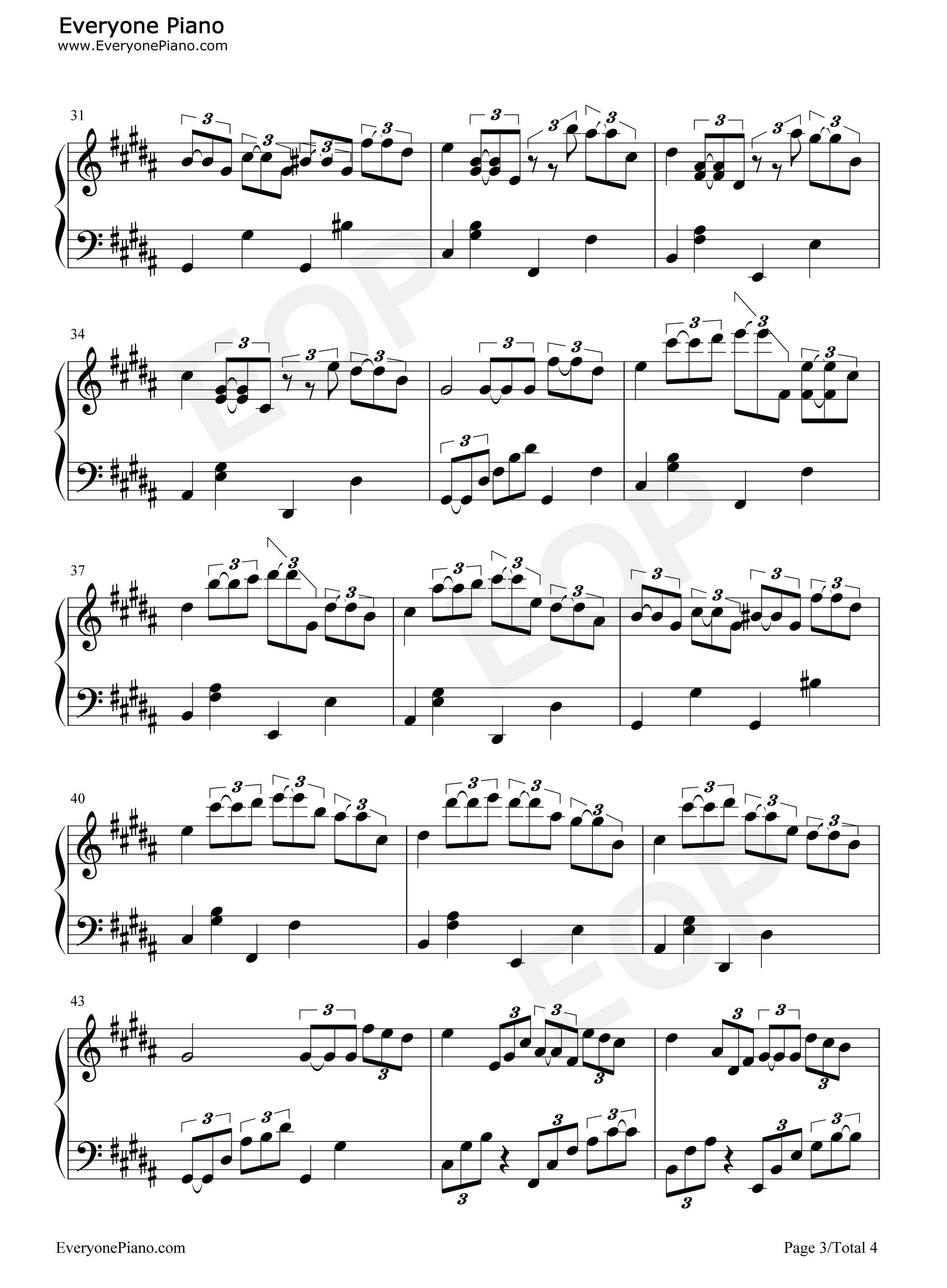 隐形的思念钢琴谱_石进