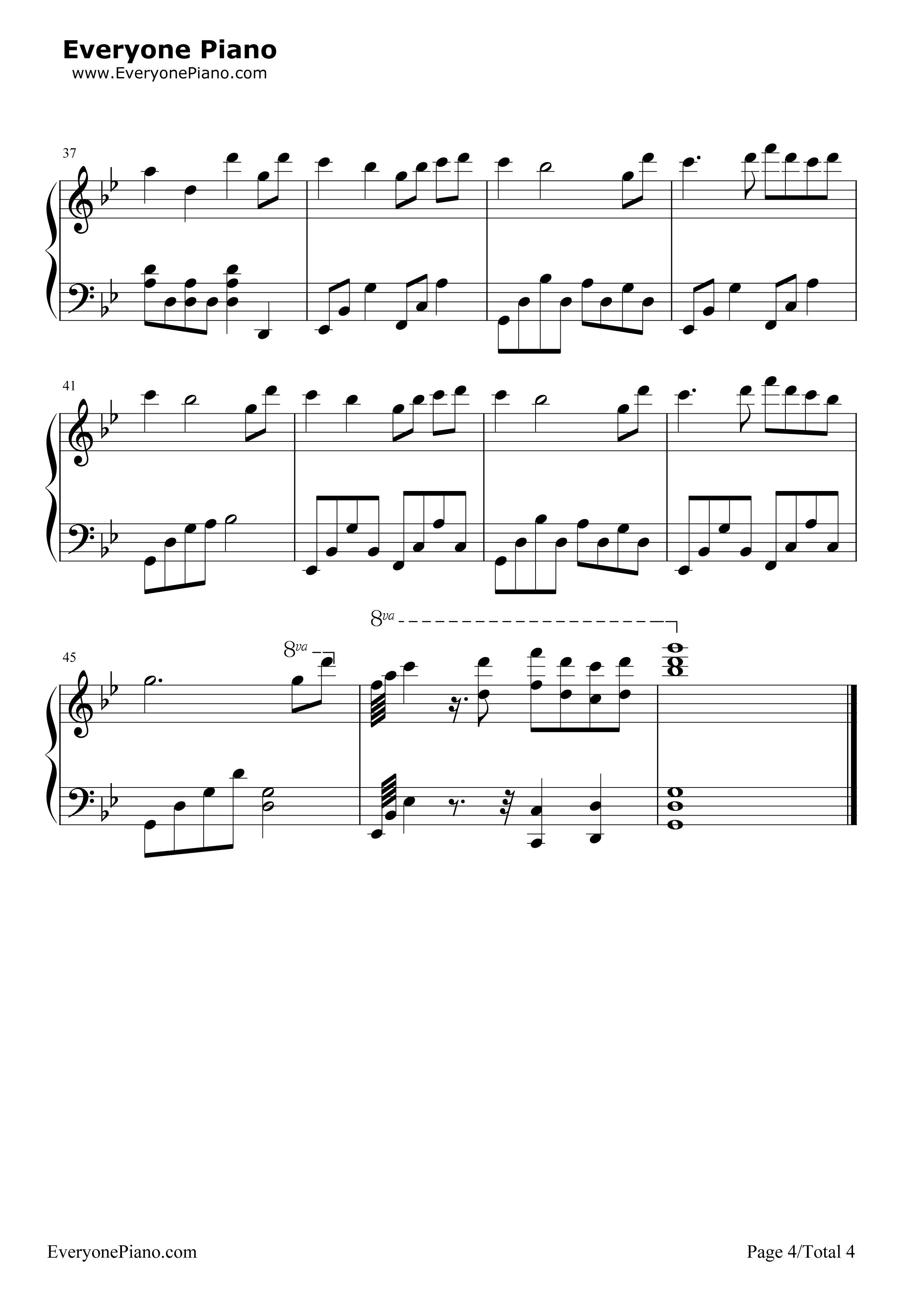 姻缘钢琴谱_李善姬